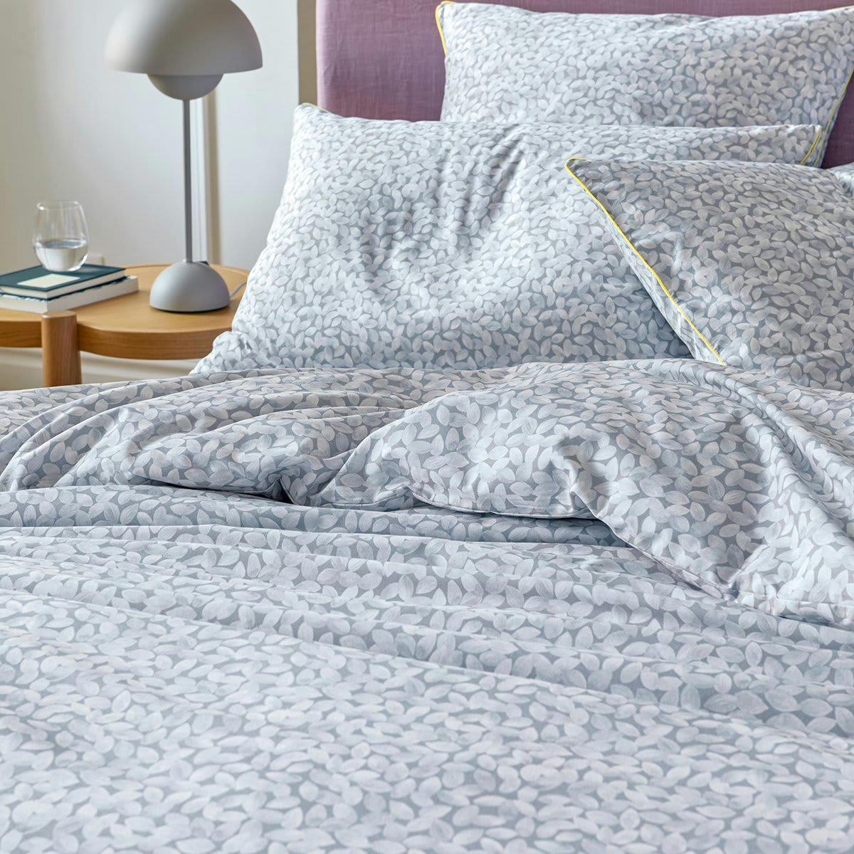 RUBAN - Housse de couette percale bleu clair 200x200 cm