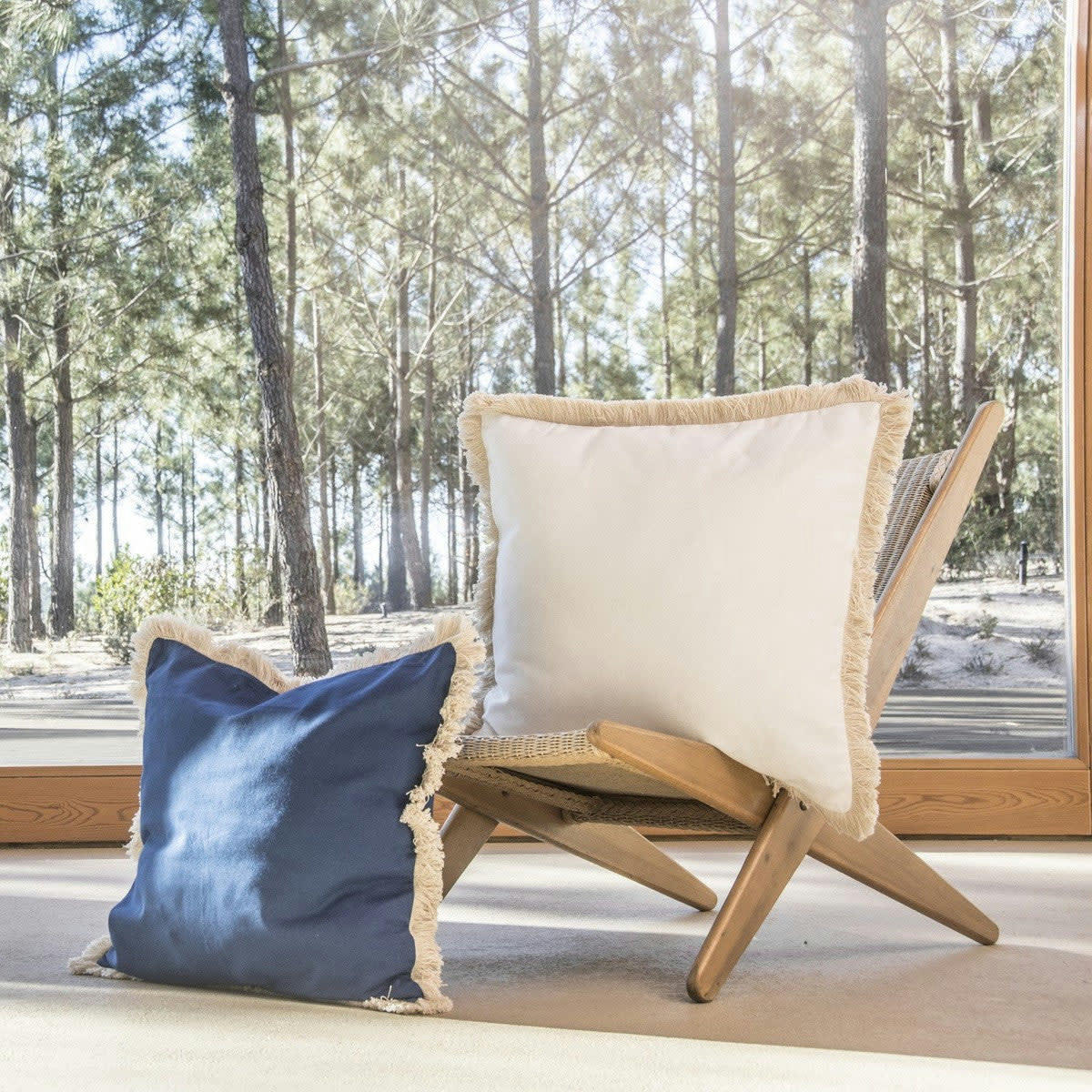 BUDAPEST - Housse de coussin coton  50x50 nuage