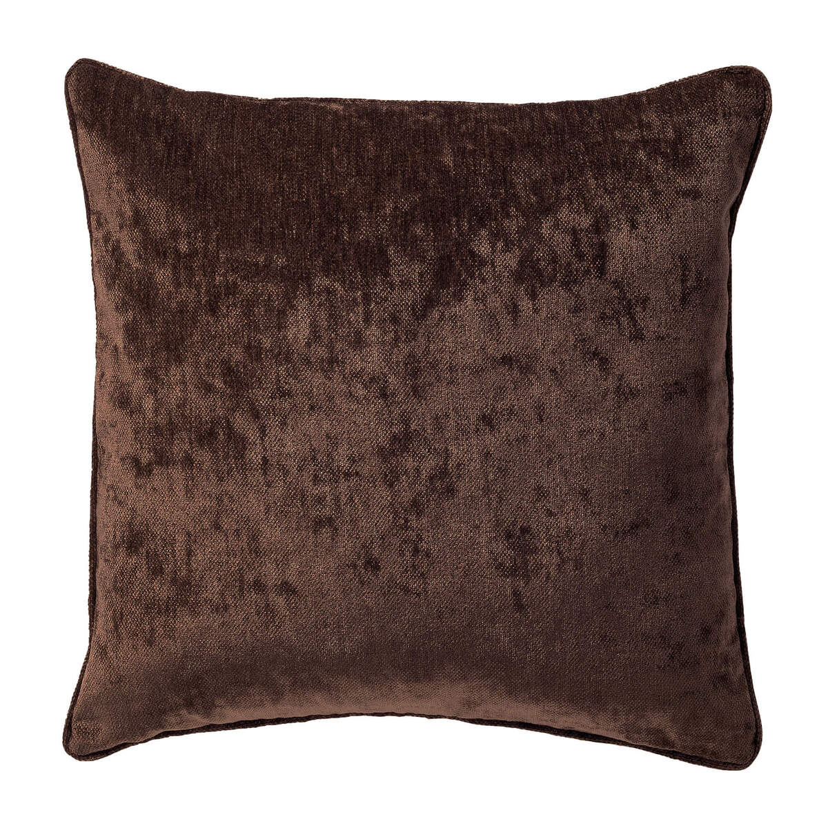 LEWY - sierkussen 45x45 cm - glansvelours - Chocolate Martini - bruin