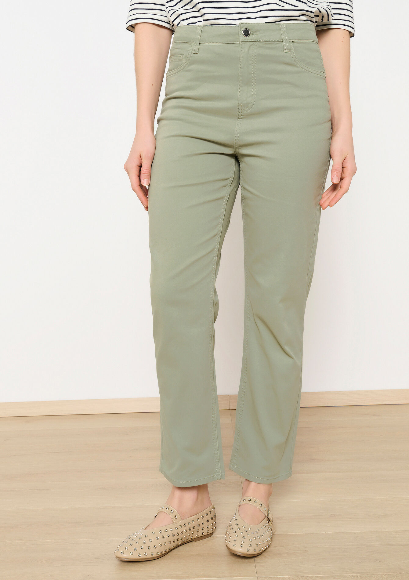 Broek met hoge taille