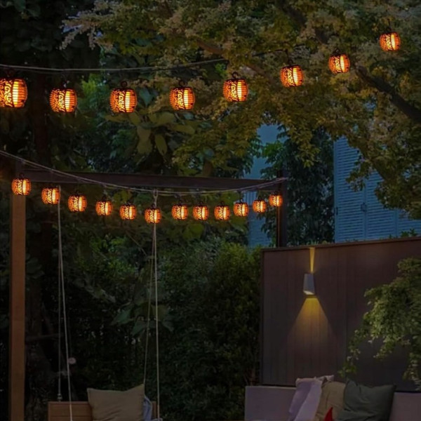 Girlanda ogrodowa solarna Flami 20xLED/3,5 m czarna