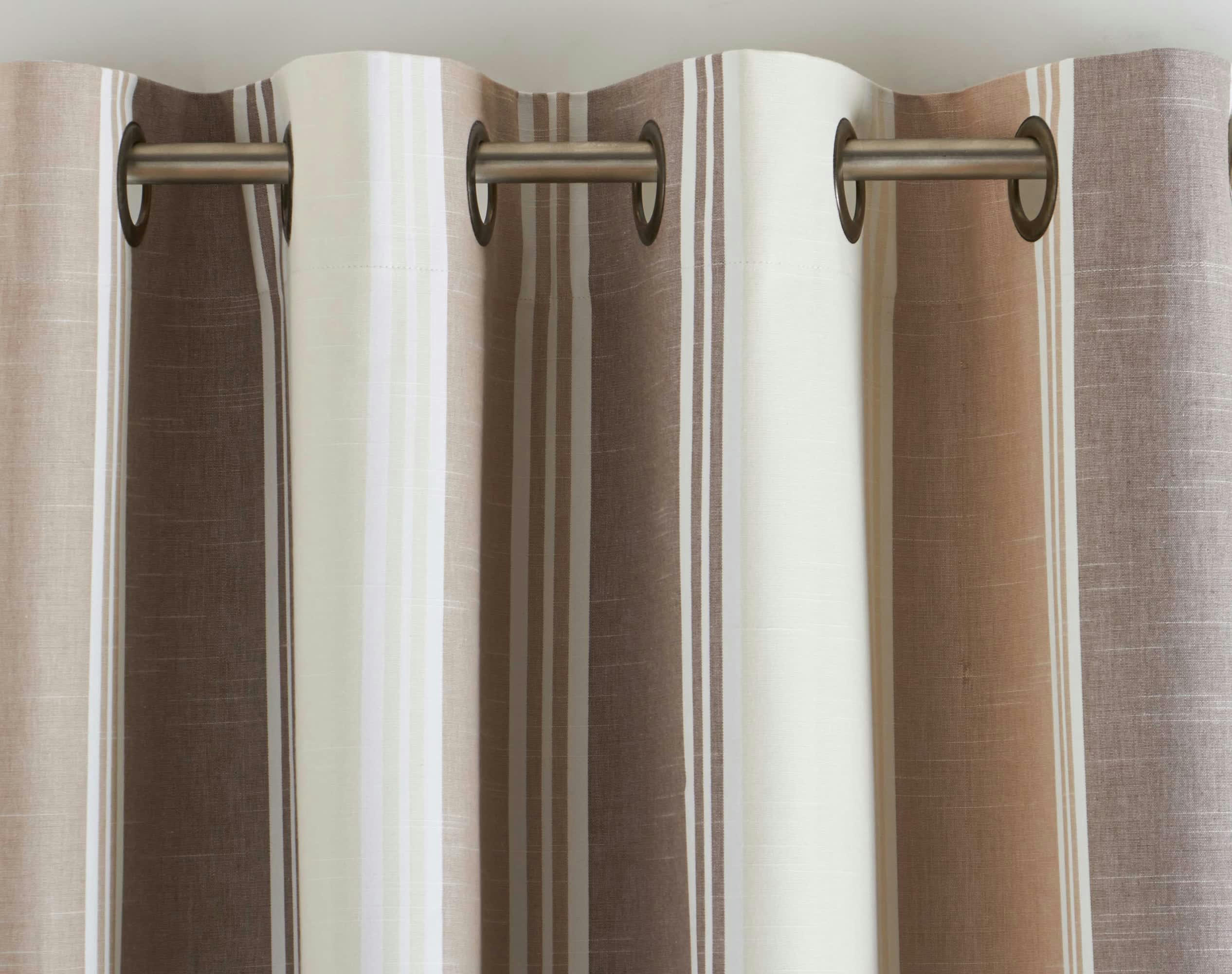 ALPS - Rideau à l'unité monté sur œillet 135x180 en coton beige