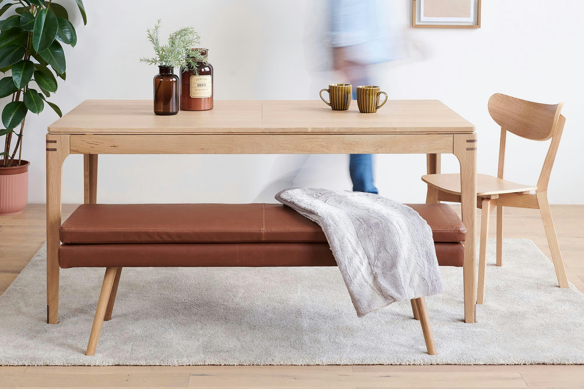 TOBAC - Banc en simili design moderne L140