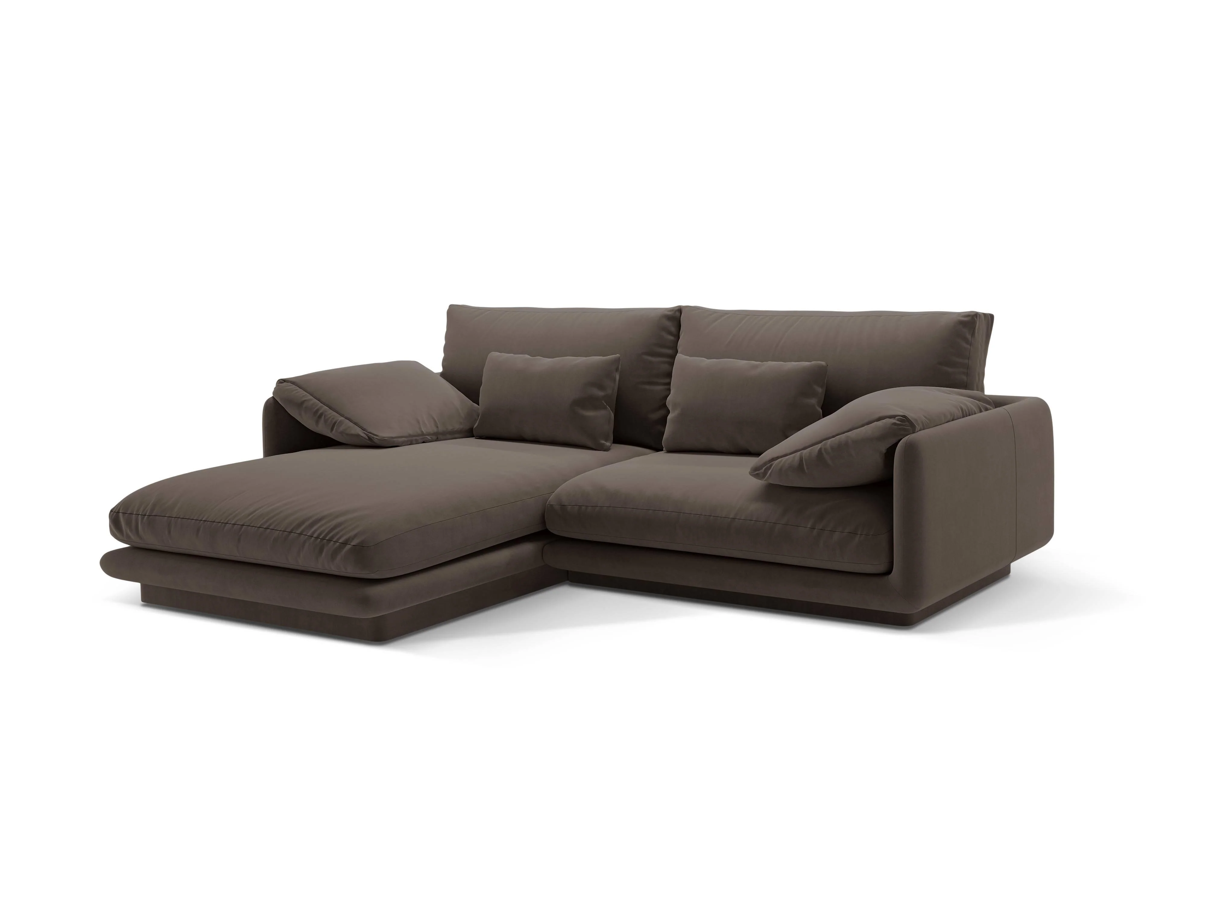 3-zits hoekbank Torino links velvet