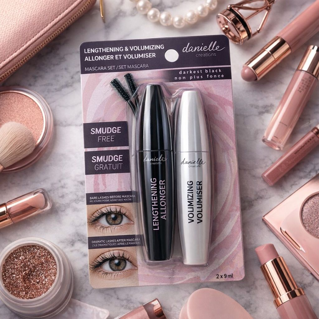 Danielle Creations Dark Black Lengthening & Volumizing Mascara Gift Set