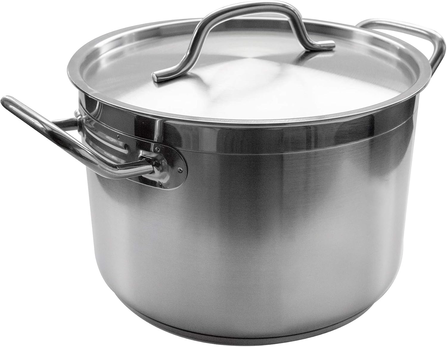 Update International 80 Qt Induction Ready Stainless Steel Stock Pot w/Cover