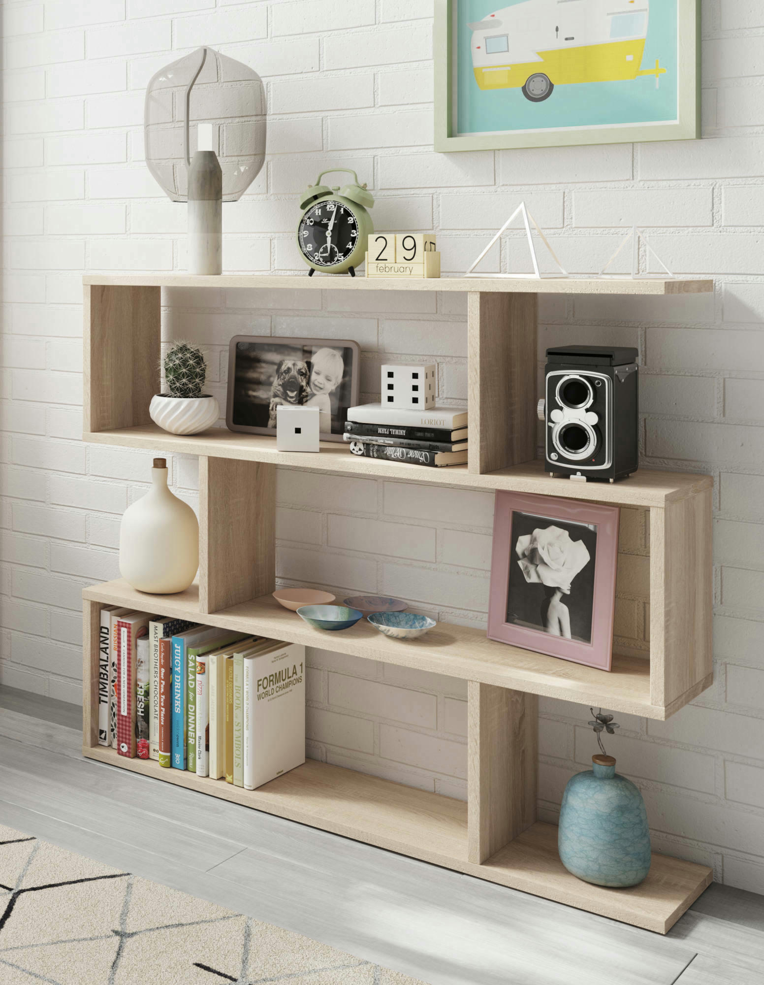 DFANES - Bibliothèque effet bois chêne