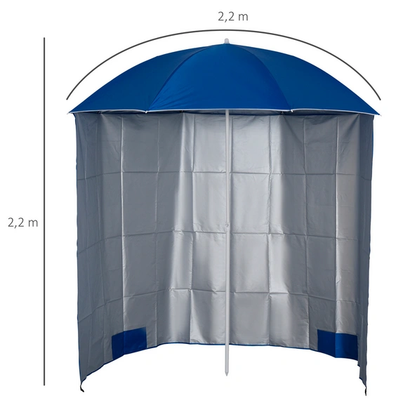 Sonnenschirm, Höhe: 220 cm, blau