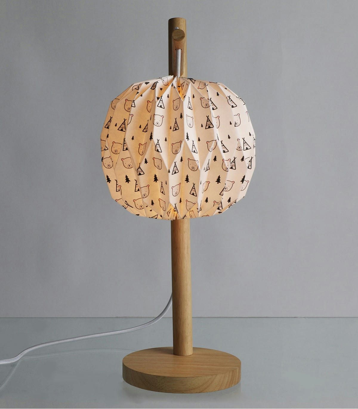 TIPPI - Lampe en papier à motif h.48 cm