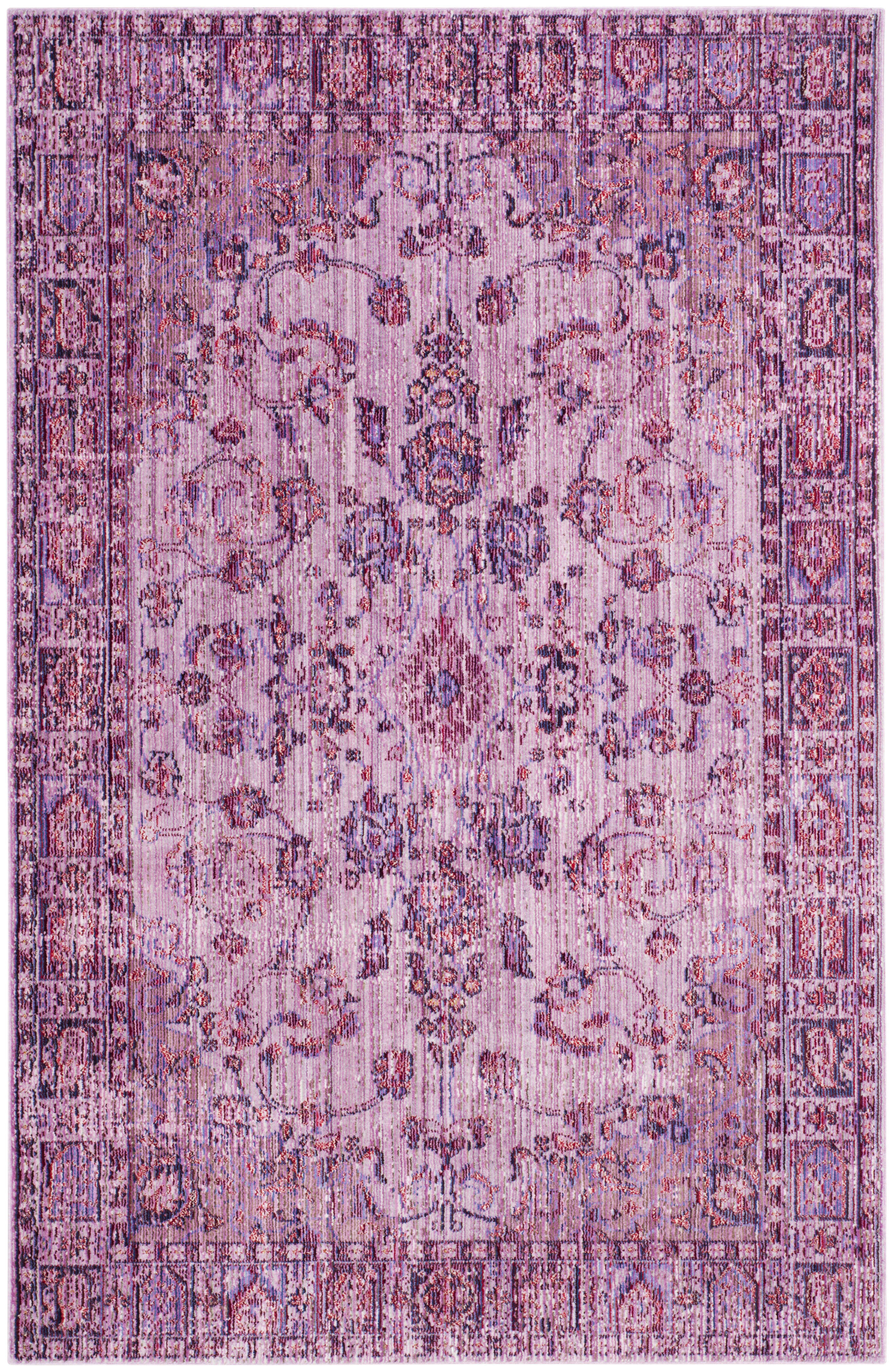 VALENCIA - Tapis de salon interieur en rose & multi, 152 x 244 cm