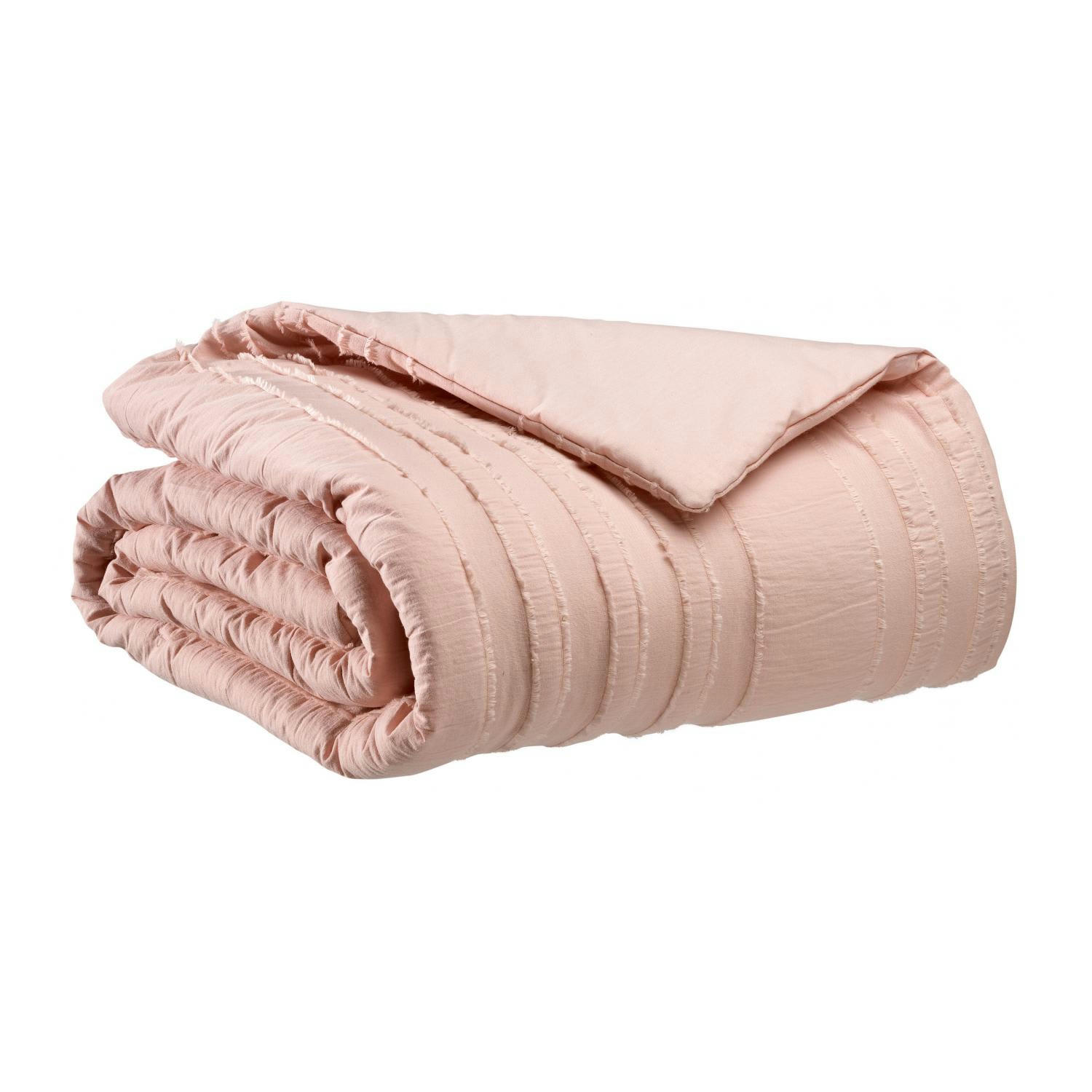 MIHA - Plaid  en coton aubepine 120 x 180