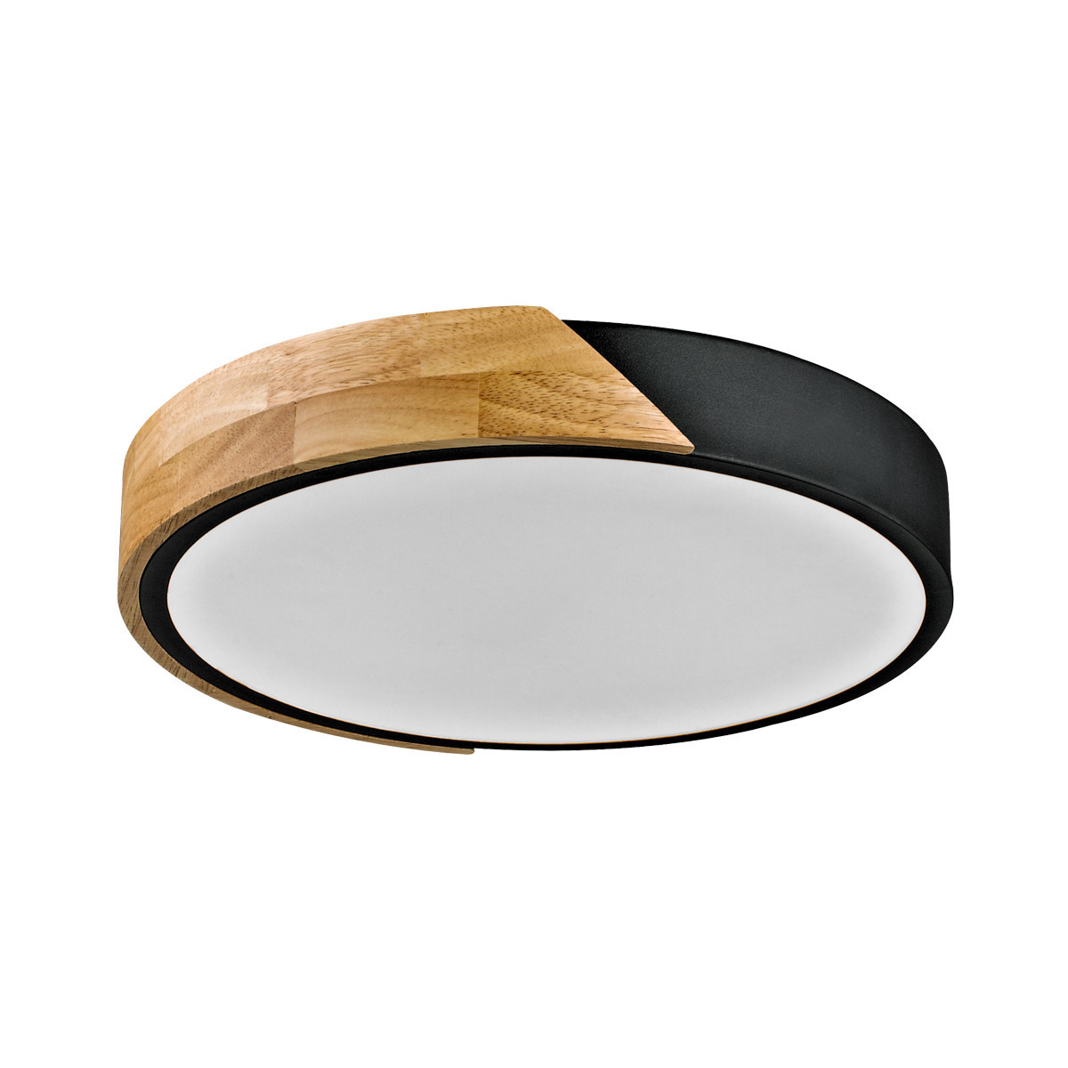 Plafon NASTROokrągły czarny-biały LED 1x24W 32cm 2400lm IP20 Italux