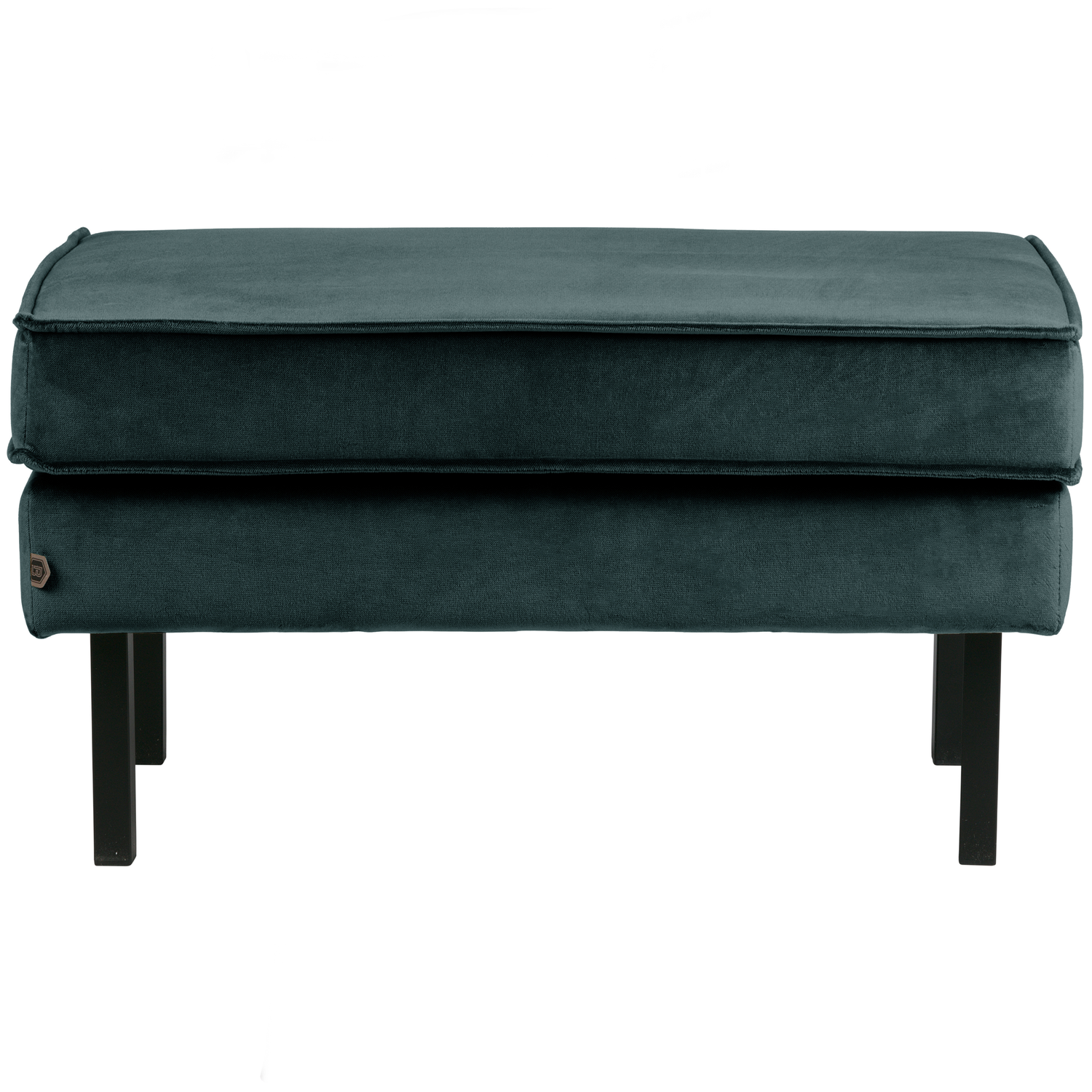 WOOOD hocker op poten Rodeo - Velvet - Teal - 45x84x54