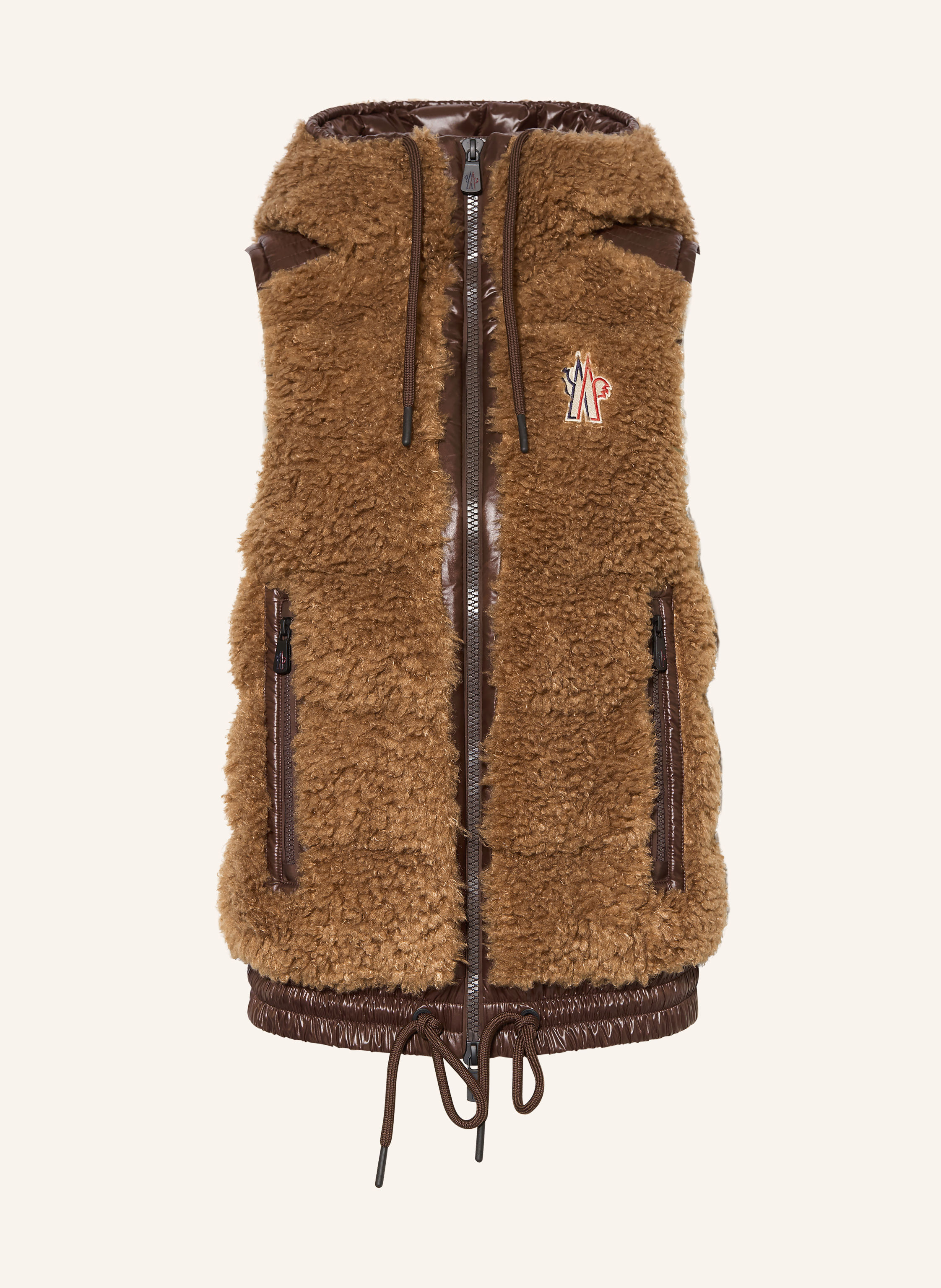 MONCLER GRENOBLE Daunenweste in Teddyfell-Optik