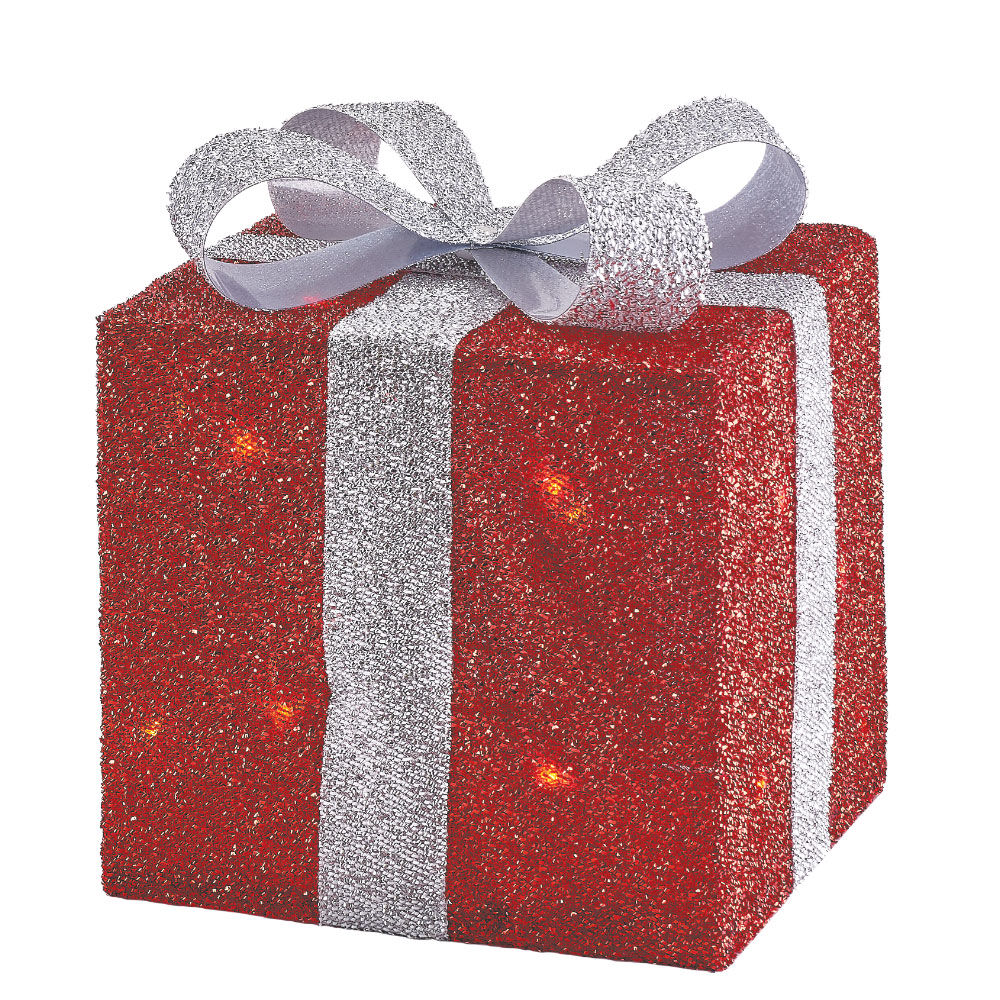 Cadeau lumineux rouge solaire 40 LED intérieur extérieur x3