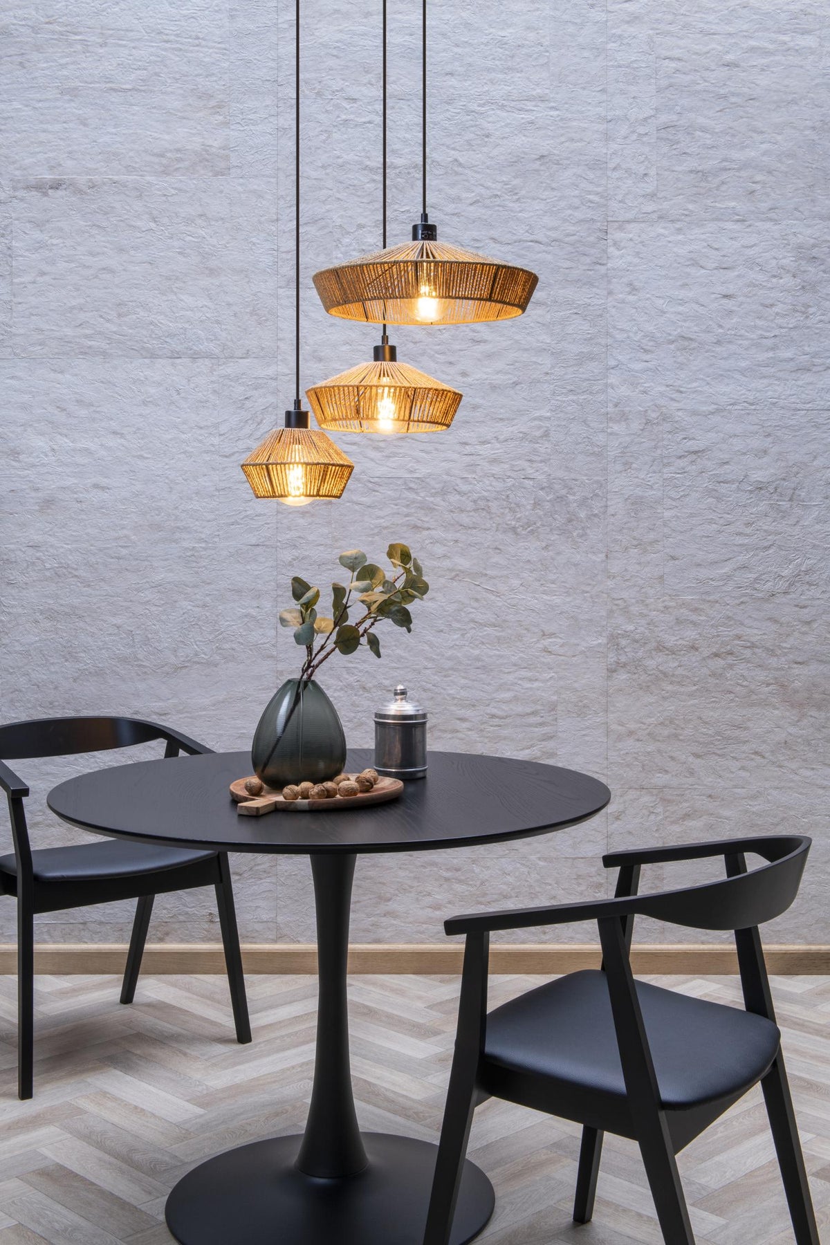 Lucide hanglamp YUNKAI - 3xE27 - Naturel