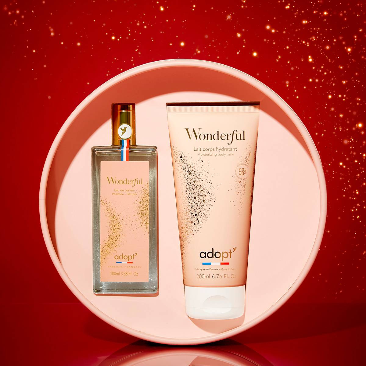 WonderfulCoffret eau de parfum 100 ml   lait corps 200 ml