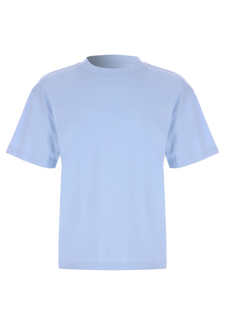 Older Boys Blue Cotton T-Shirt