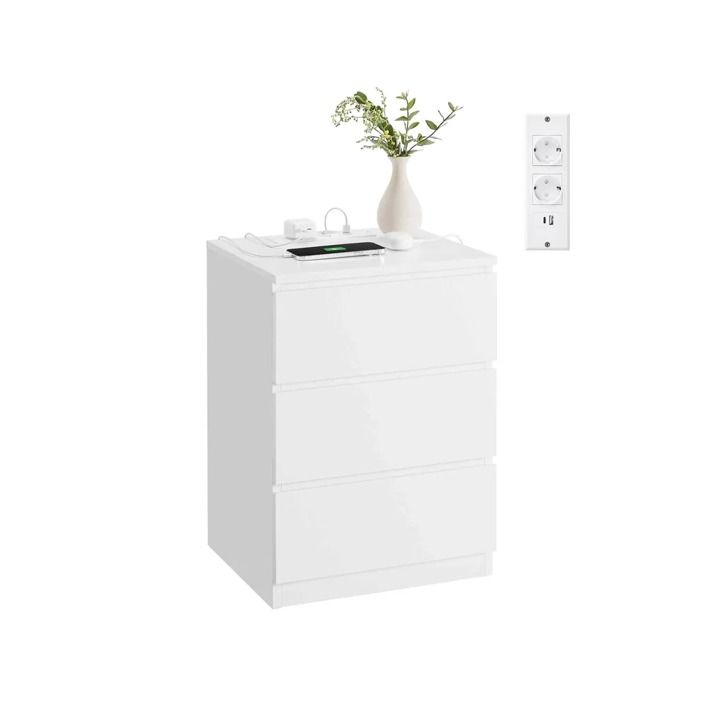 Table de chevet avec 3 tiroirs