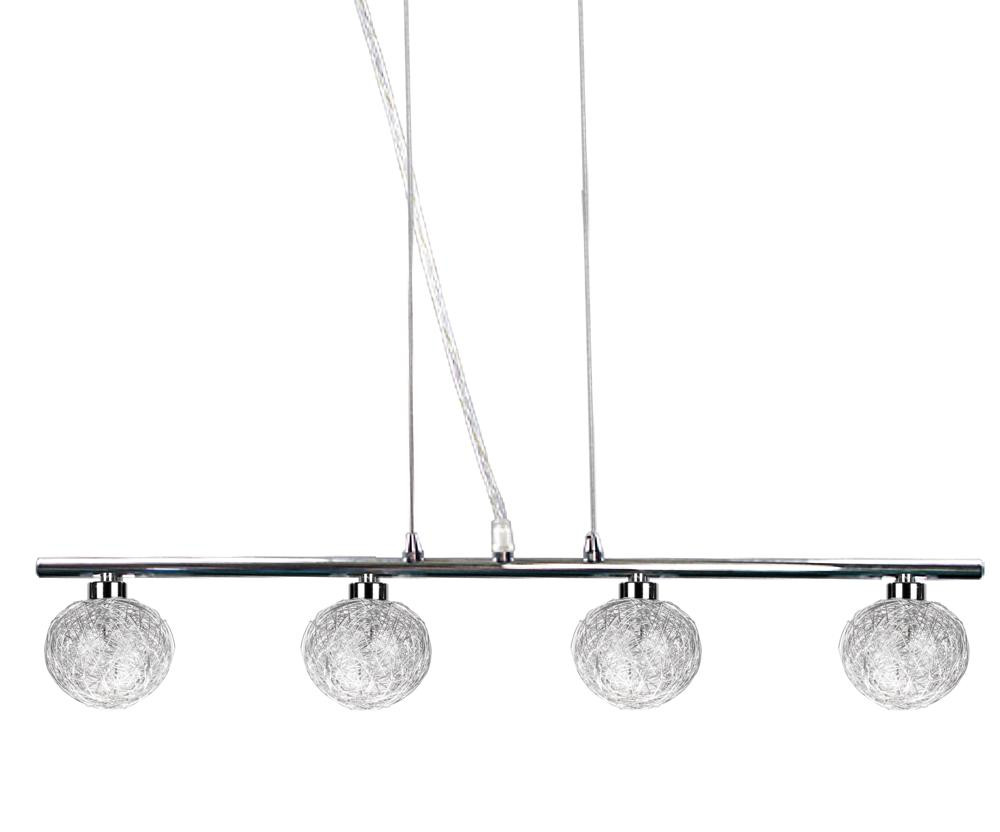Lampa wisząca chromowana-srebrna SPHERE 4xG9x40W wym: 95x61x11 cm Candellux