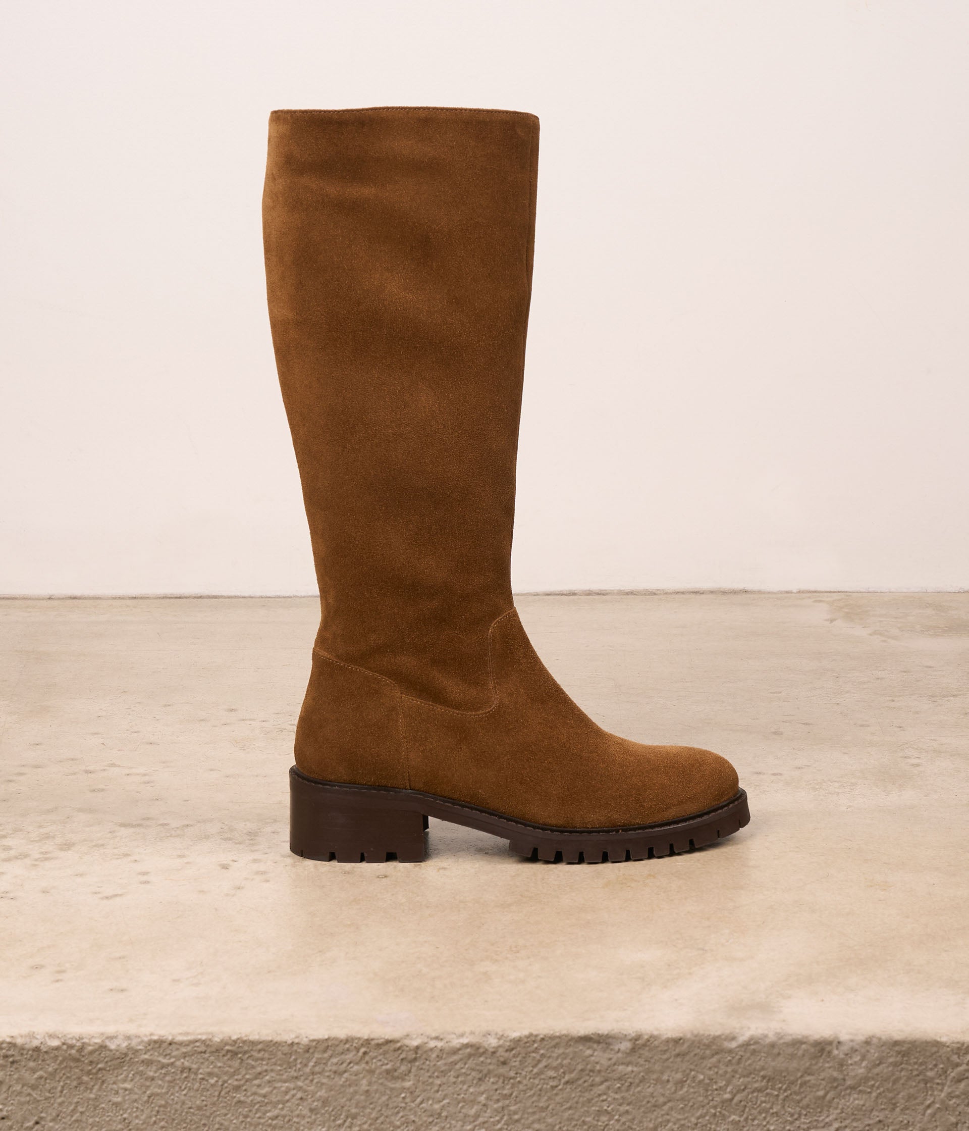 Bottes velours camel Léandro