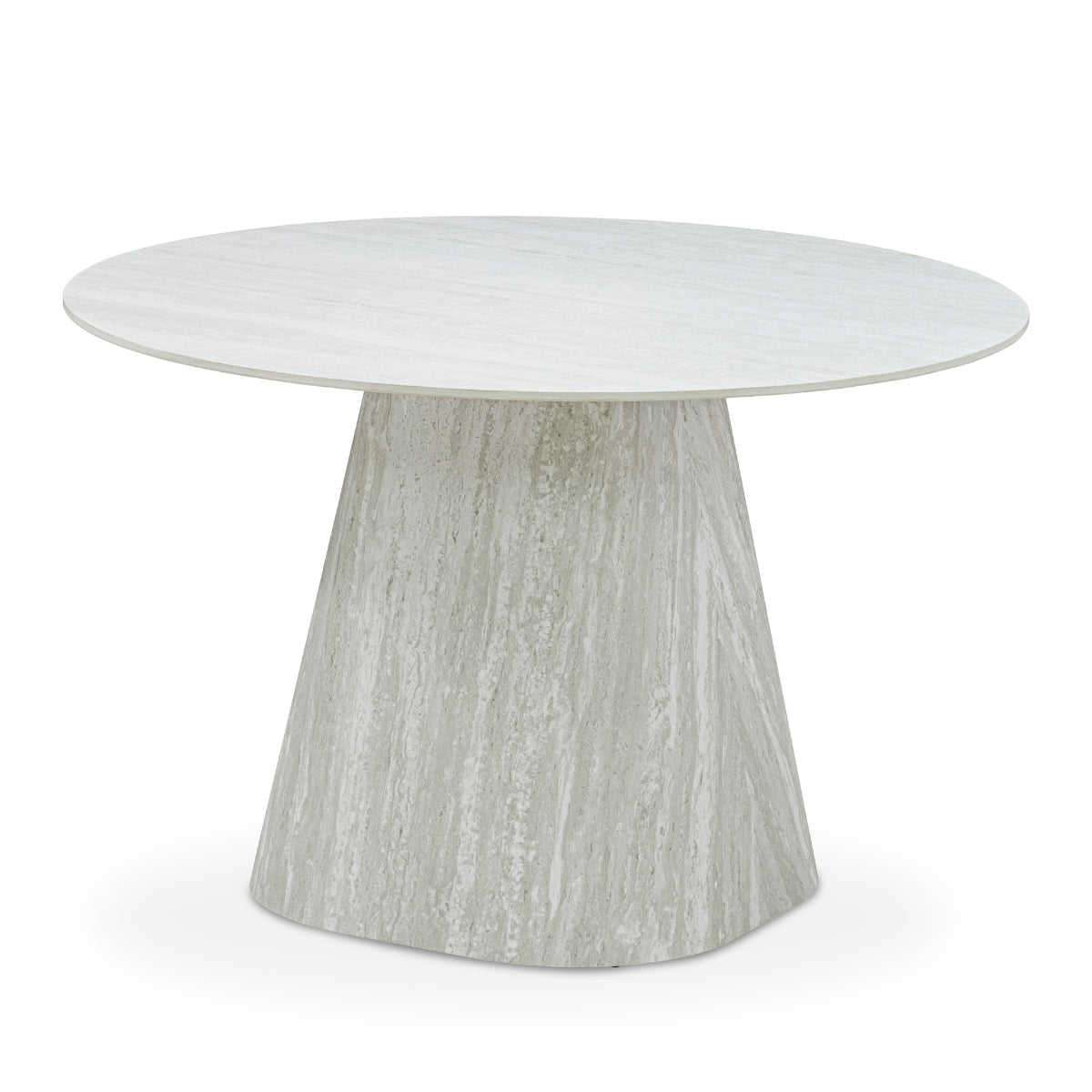 Giga Meubel Eettafel Puck - Rond Grijs Hout/Keramisch - 120x120x75cm