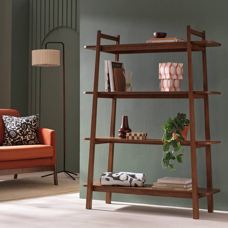 Habitat x Scion Esala Wide Shelving Unit - Walnut