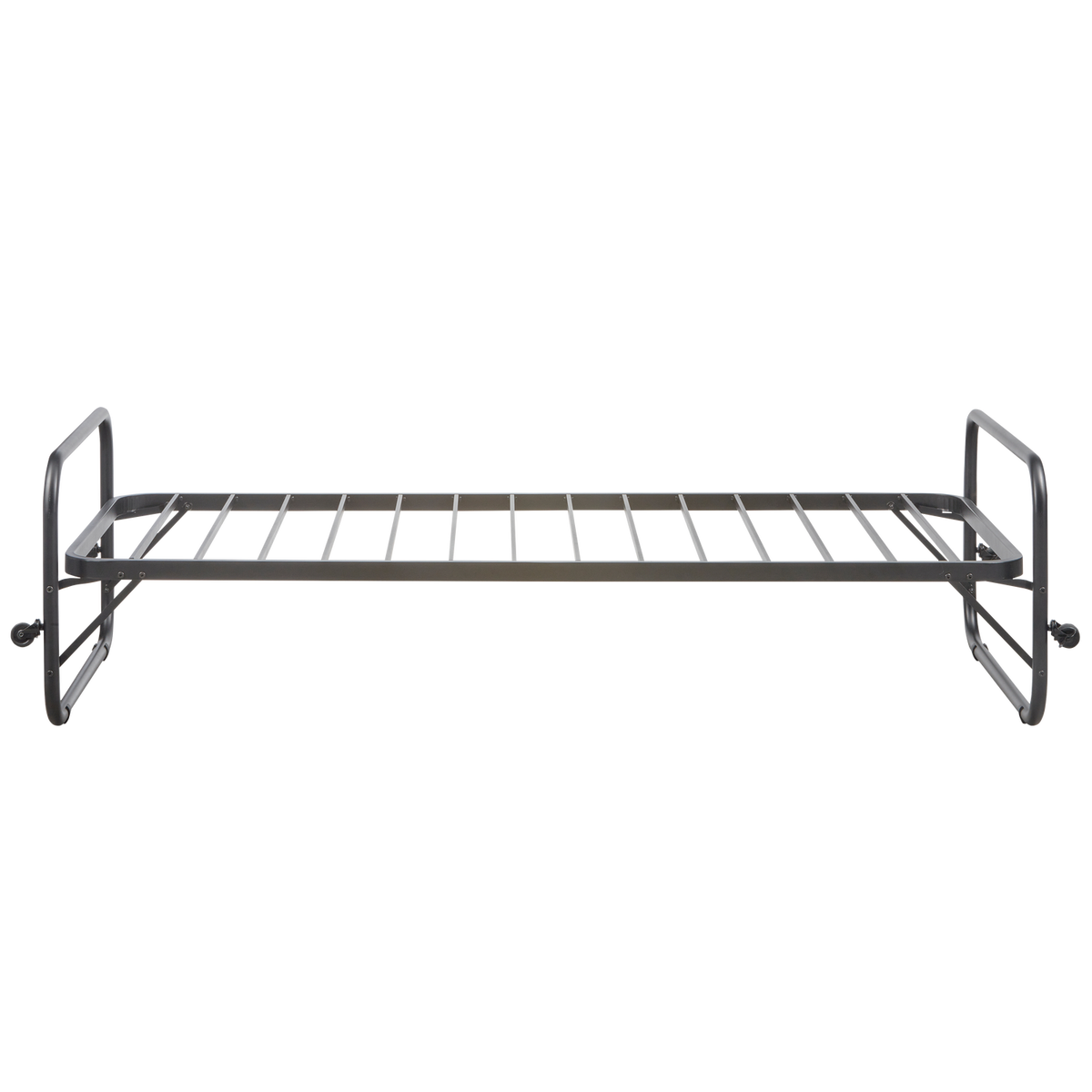 WOOOD eenpersoonsbed Lucy - Metaal - Zwart - 57x95x206