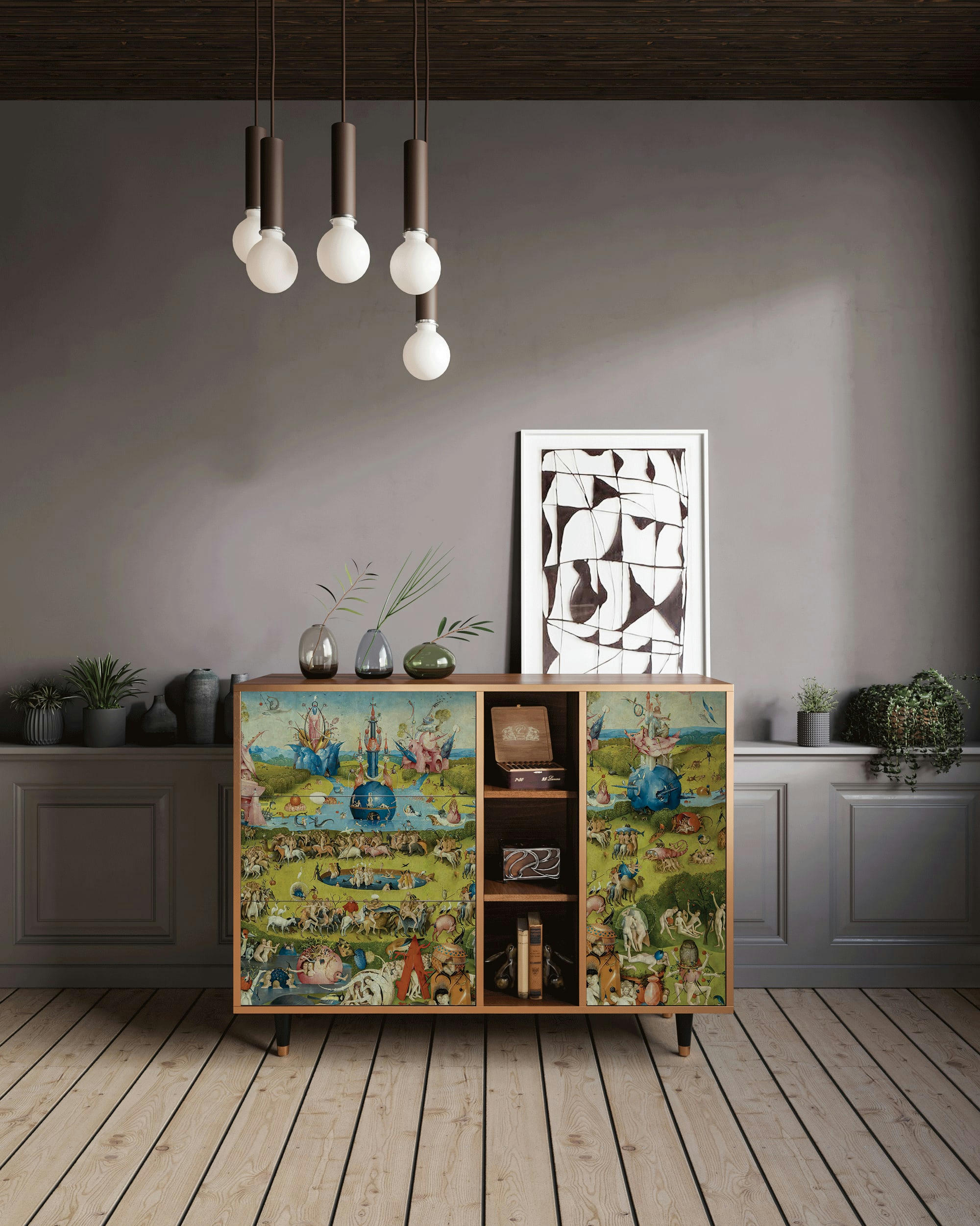THE GARDEN BY HIERONYMUS BOSCH - Buffet  multicolore 3 tiroirs et 1 porte L 125 cm