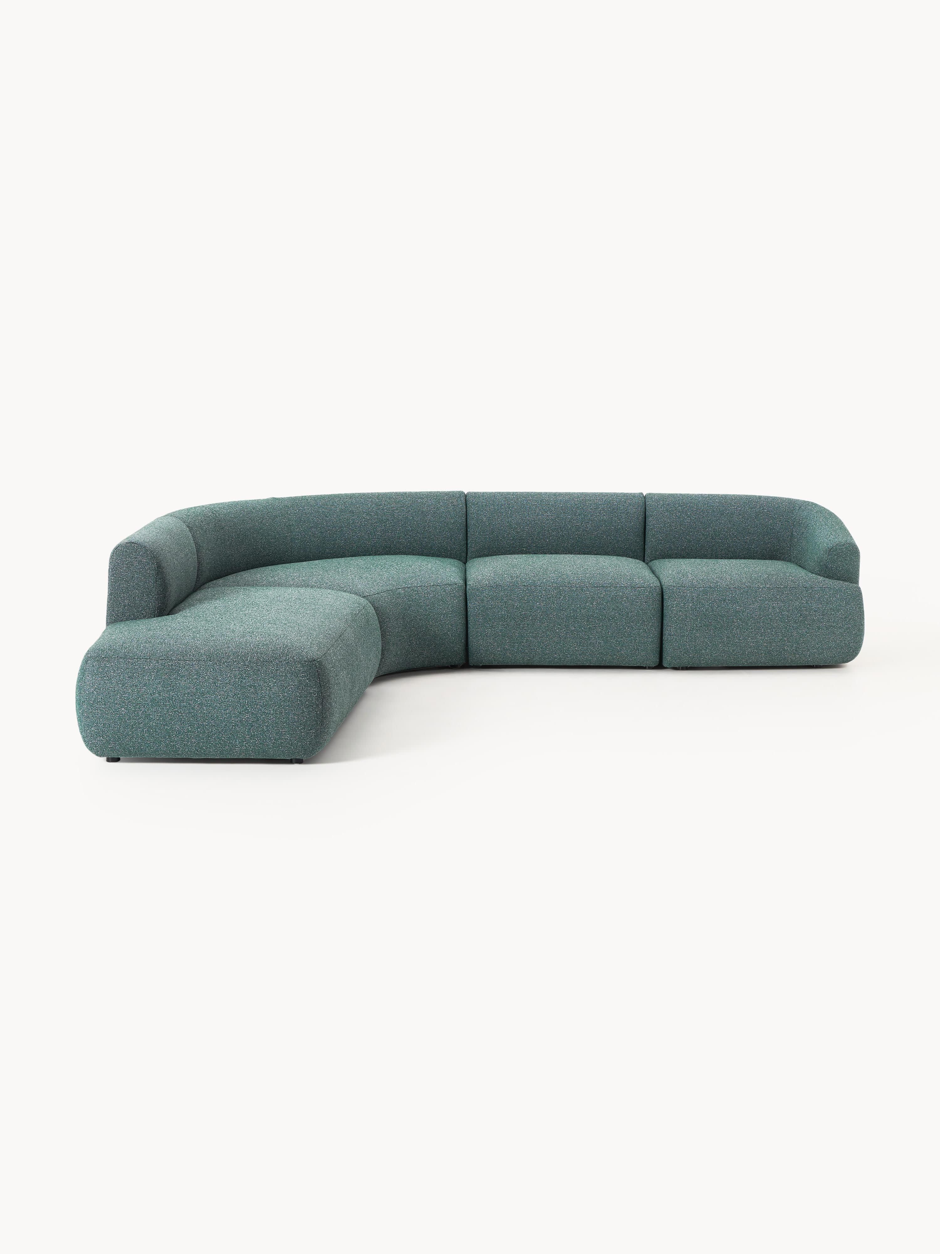 Modulares Bouclé-Ecksofa Sofia (4-Sitzer)