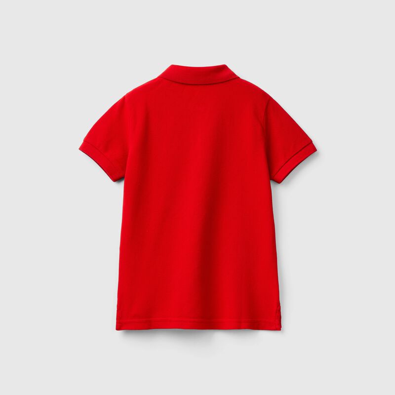 Short sleeve polo in pure cotton