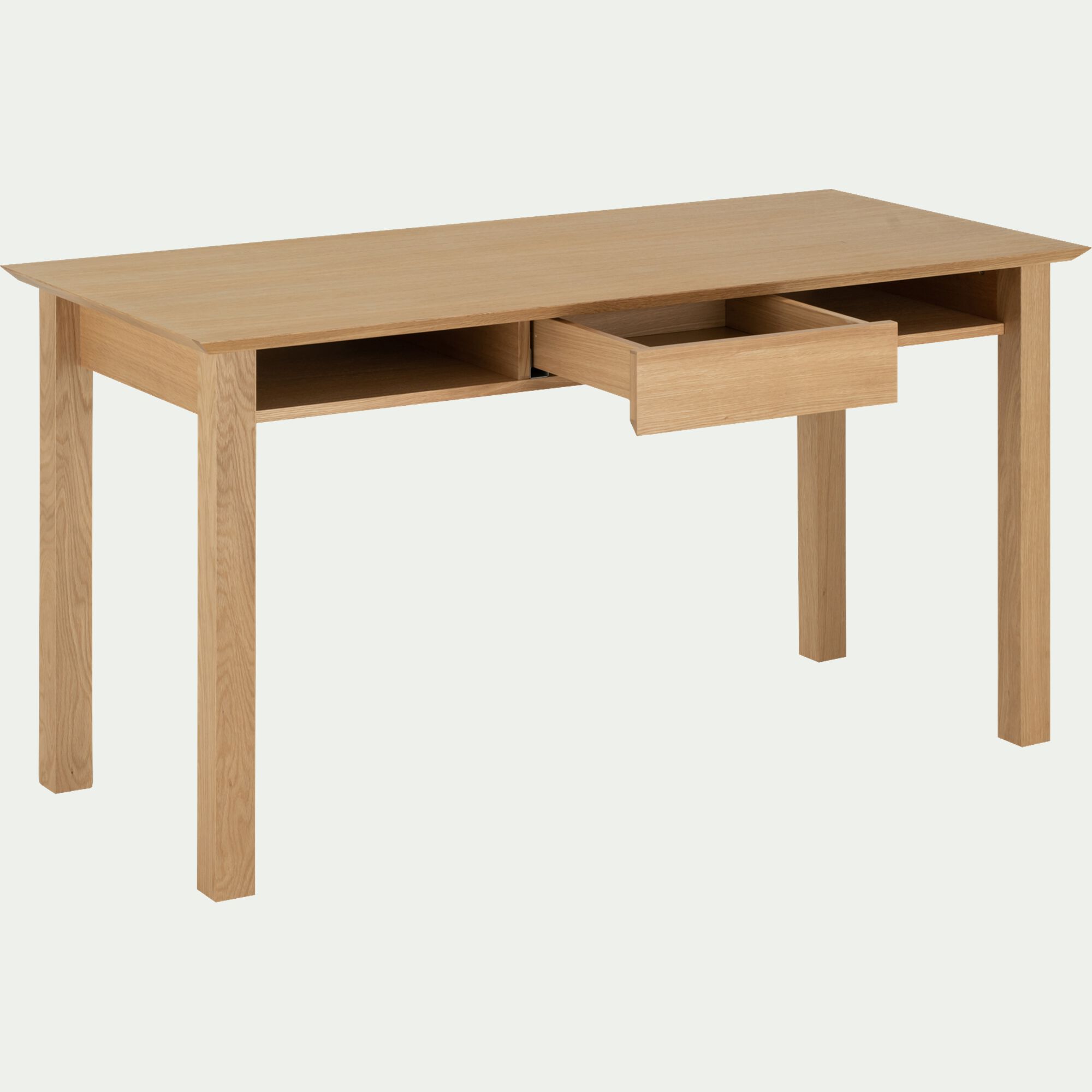 AGOSTA - Bureau avec tiroir en bois L140cm - bois clair