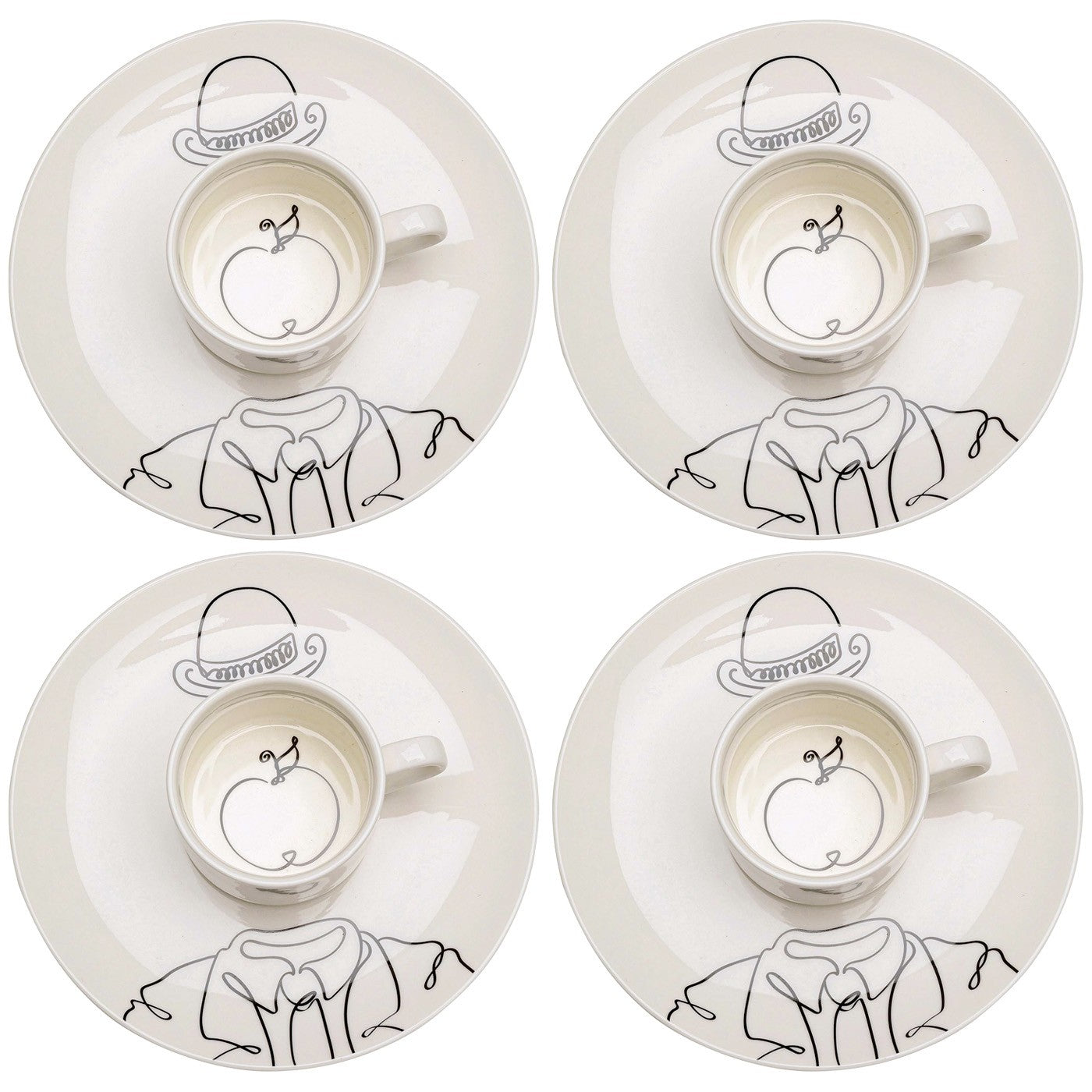 Kare Design Koffiekoppen Favola apple (4/set)