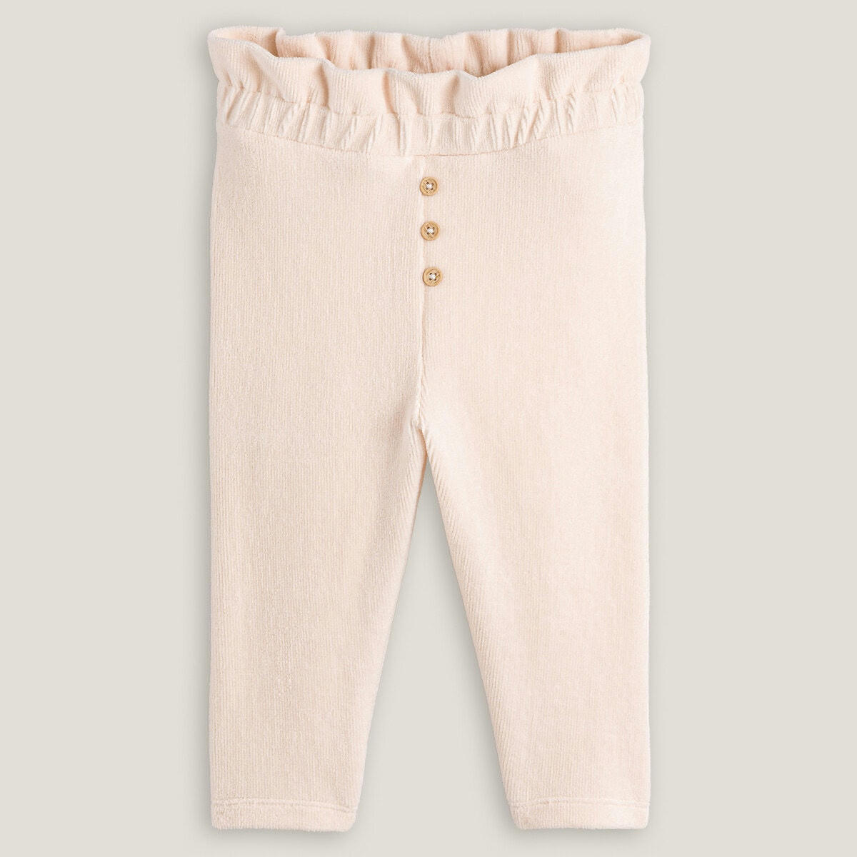 Legging en velours côtelé paperbag  <br