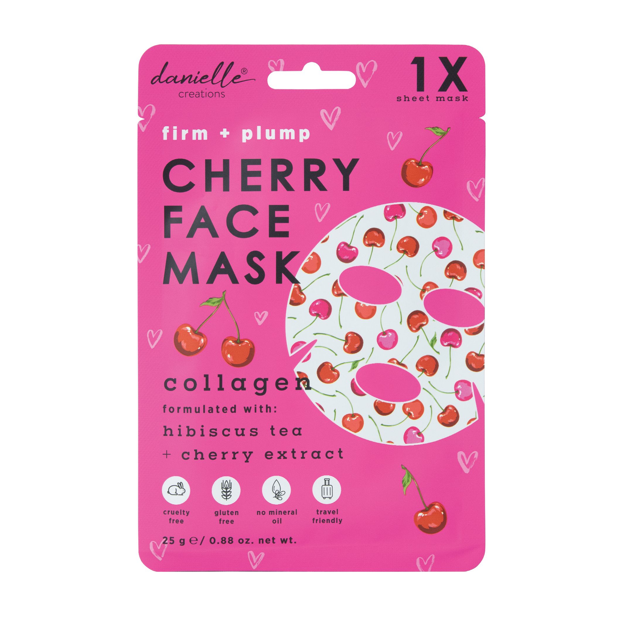 Danielle Creations Cherry Collagen Sheet Masks 5 Pack Gift Set