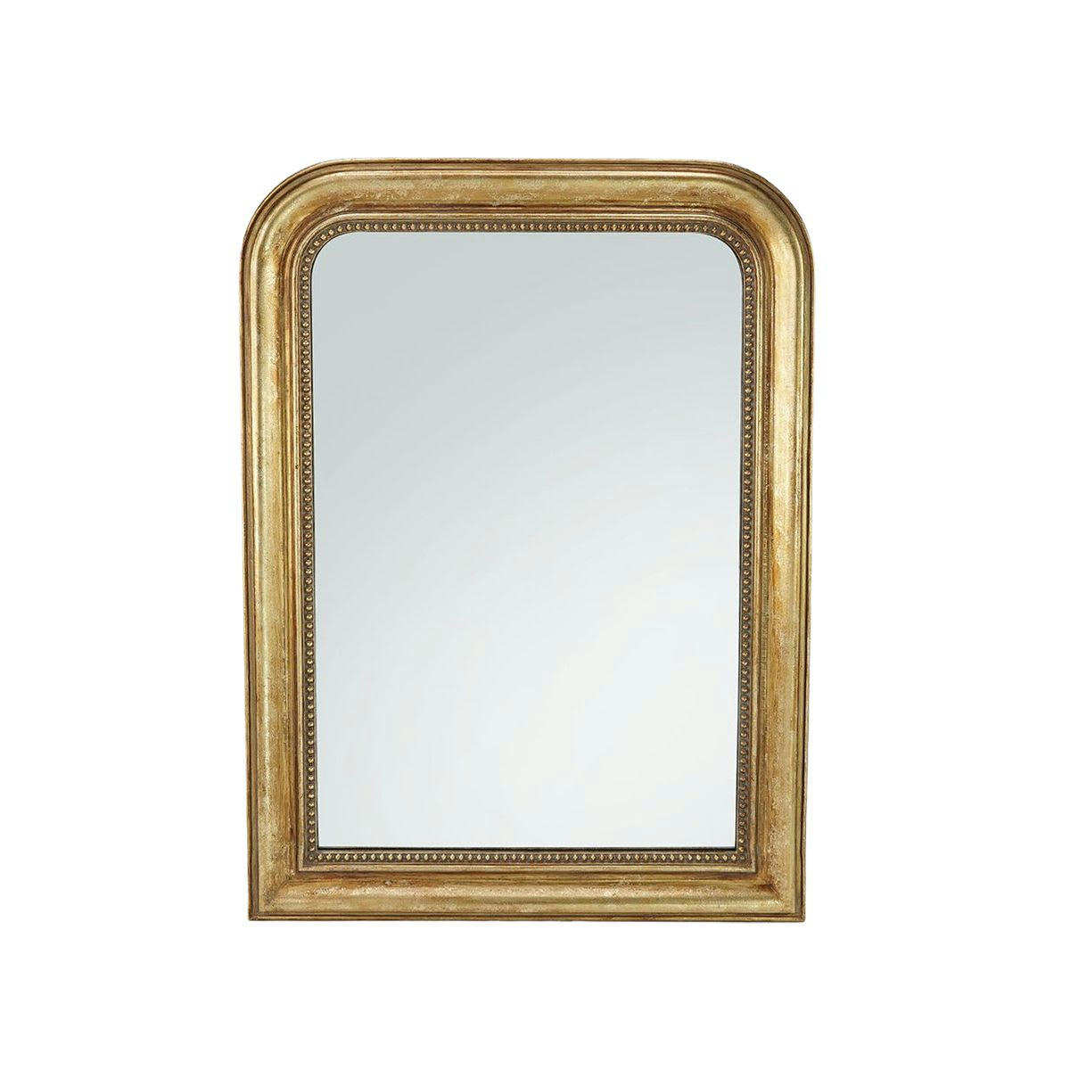 - Miroir trumeau - H 53 x L 40 x E 2,5 Bordures de 5 - or - Résine
