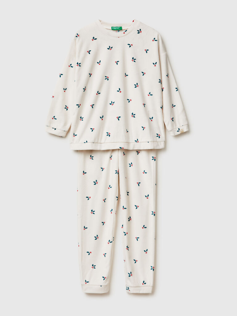 Christmas pyjamas with holly