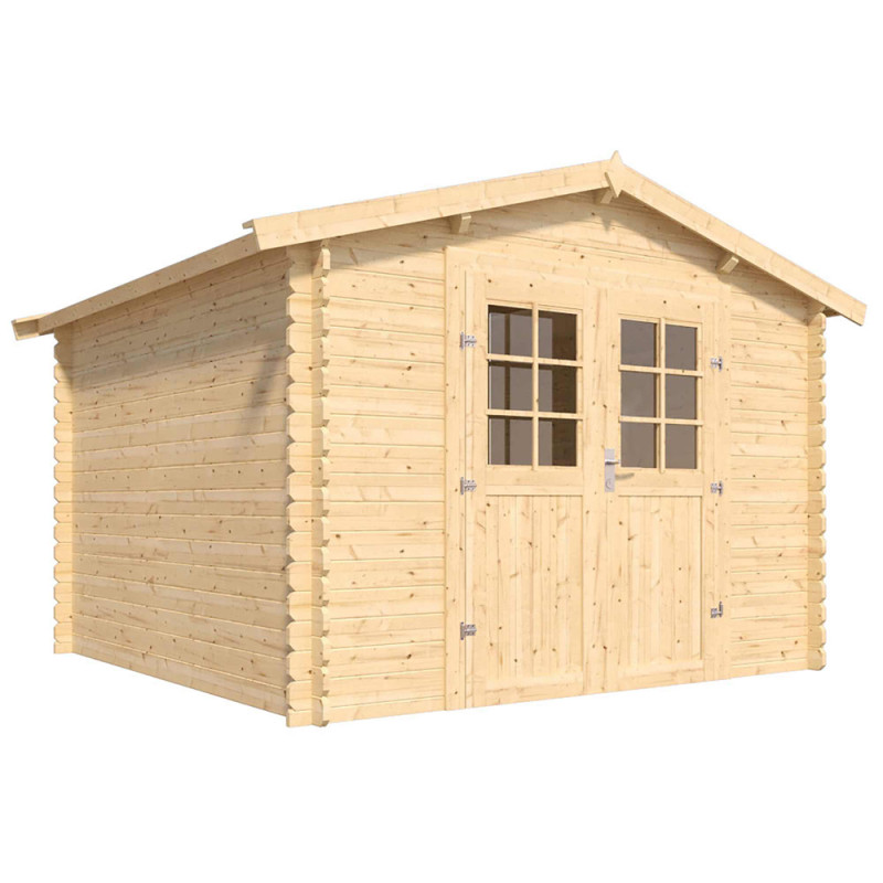 Abri de jardin en bois Vallo 28 mm 2,98 x 2,98 m CERLAND