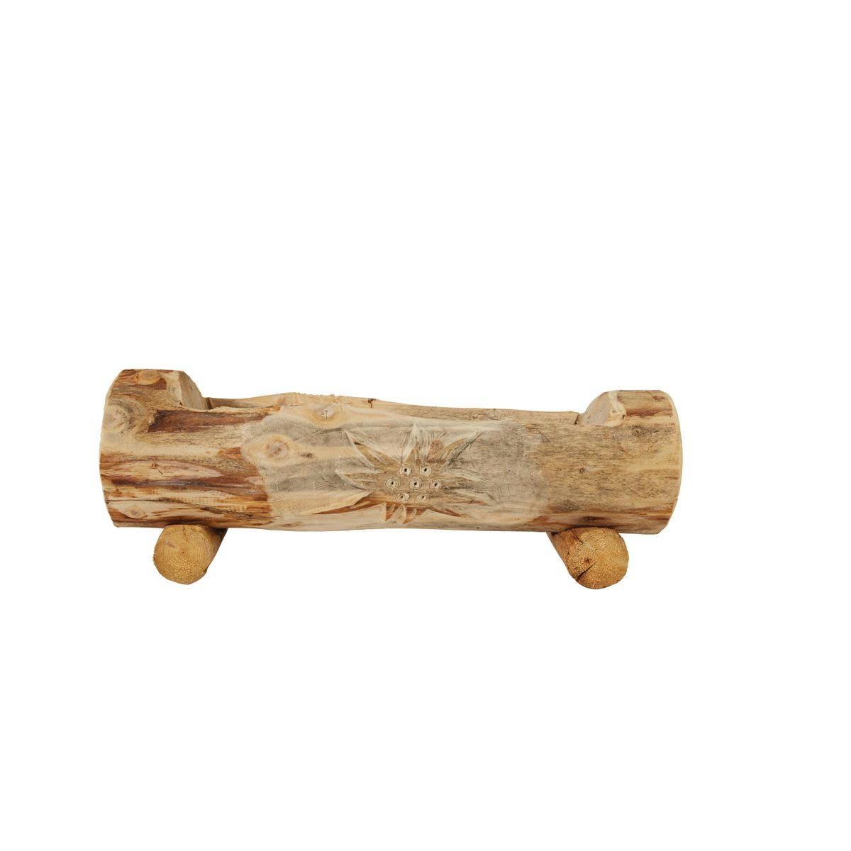 RUSTIQUE - Jardinière rustique en bois 100 cm