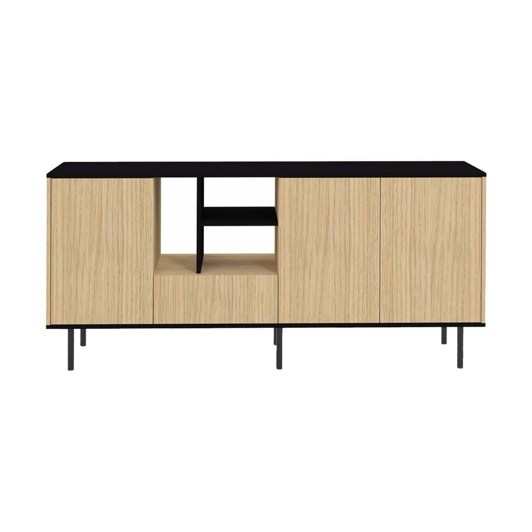 LORD - Buffet effet bois chêne clair et noir