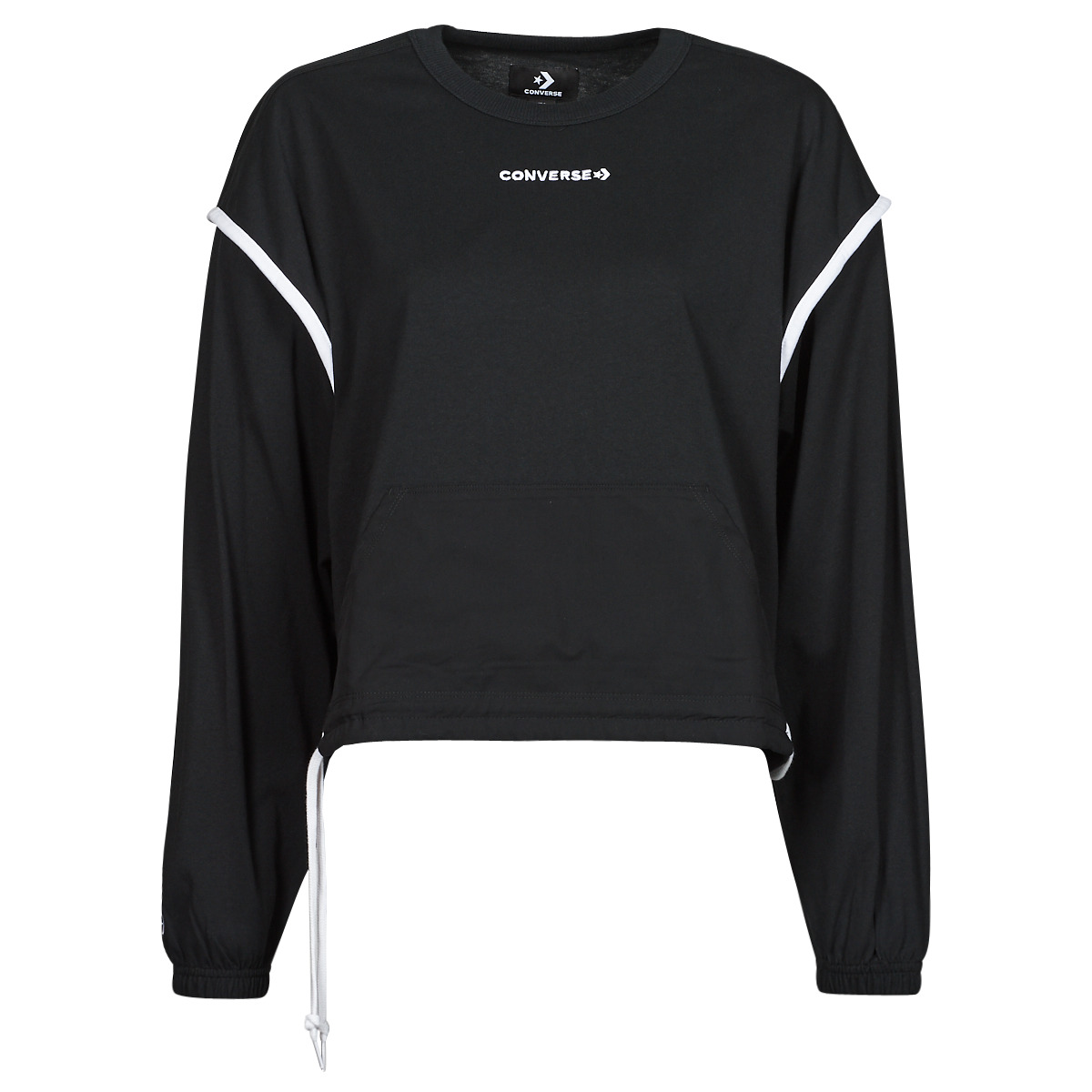 Converse - LONG SLEEVE JERSEY CREW - Black