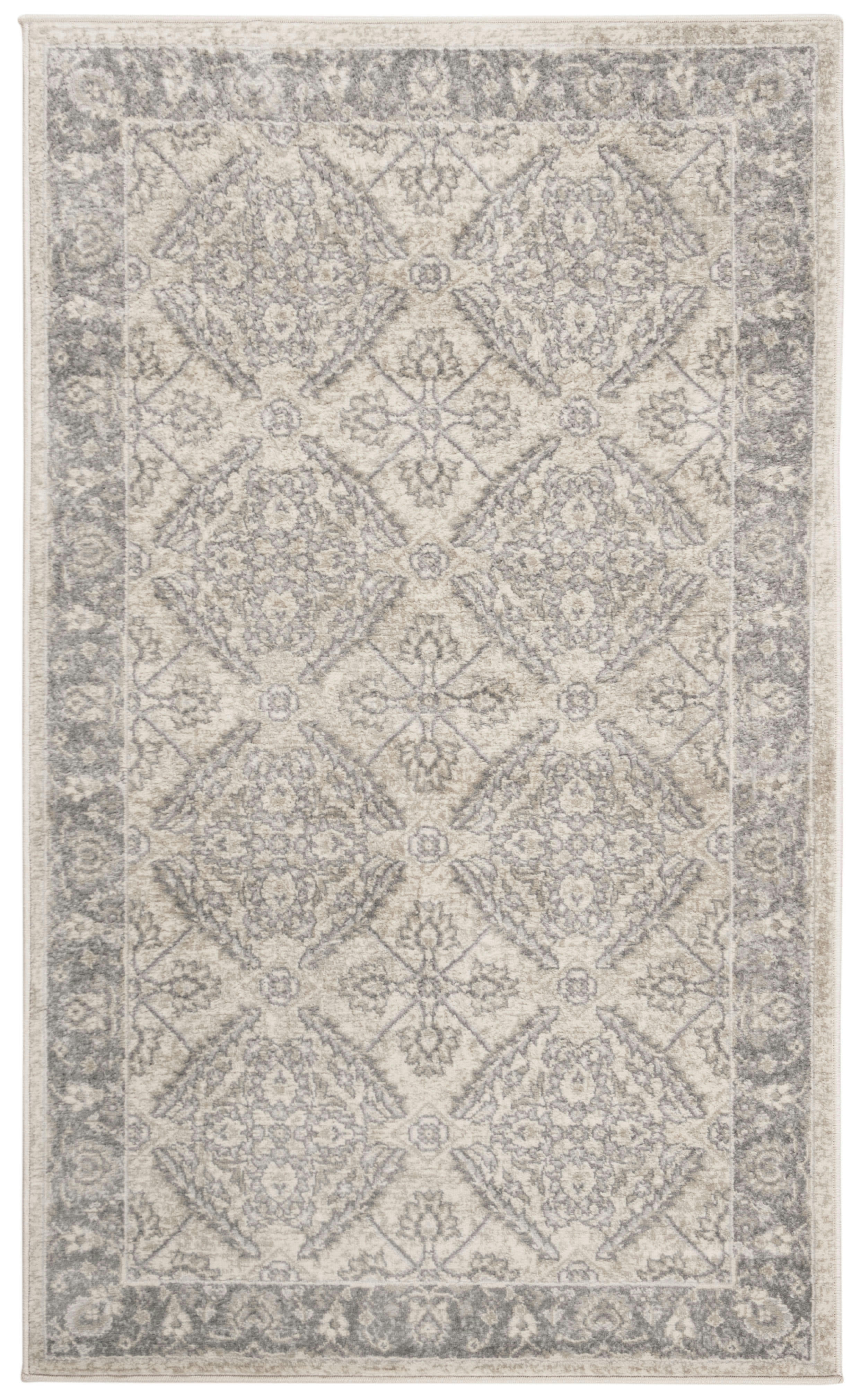 BRENTWOOD - Tapis de salon interieur en crème & gris, 122 x 183 cm