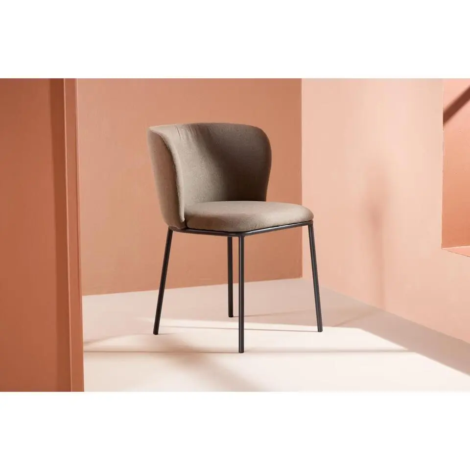 Svea - Lino eetkamerstoel - linnen - bruin