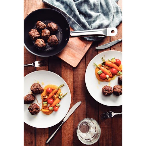 Professional Non-Stick Stainless Steel Frying Pan, 20cm, 1.1L