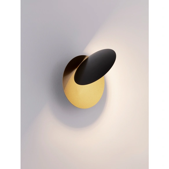 Wandleuchte » Shell«, LED, 7 W, Höhe: 20 cm, schwarz/goldfarben