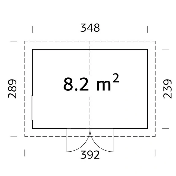 Gerätehaus »Nils«, Aufstellmaße BxTxH: 392 x 289 x 259 cm, lackiert, Holz