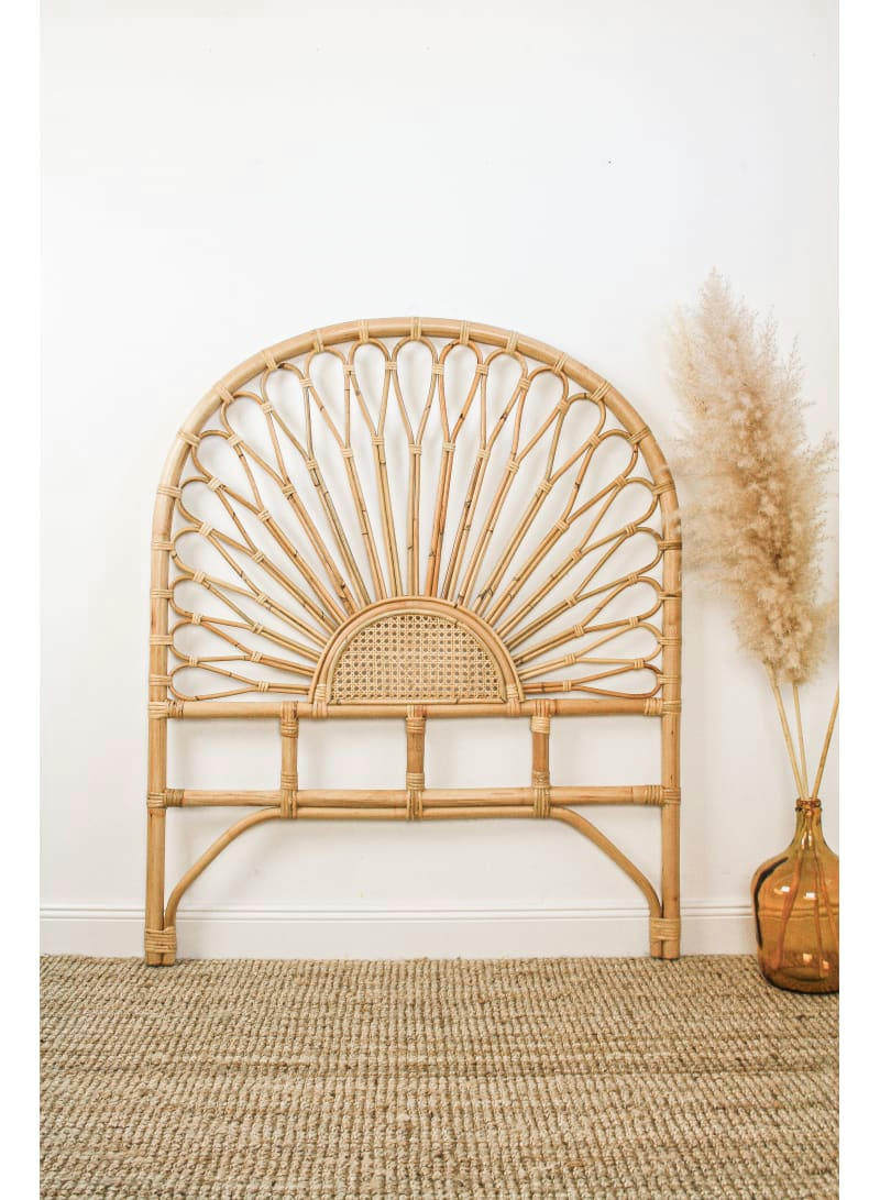 Flores - Tête de lit rotin et cannage