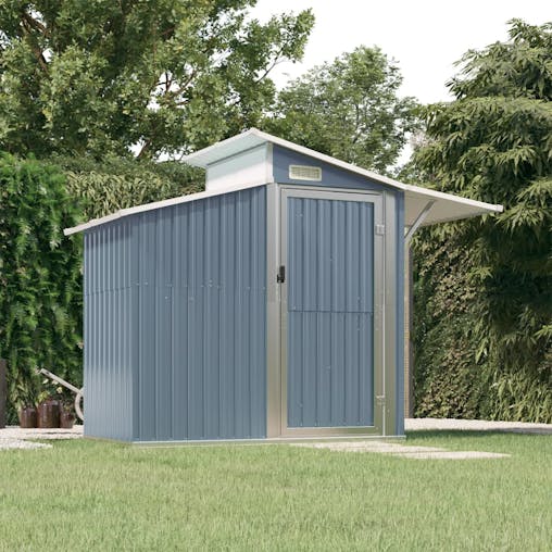 NNEVL Garden Shed Grey 270x130x208.5 cm Galvanised Steel