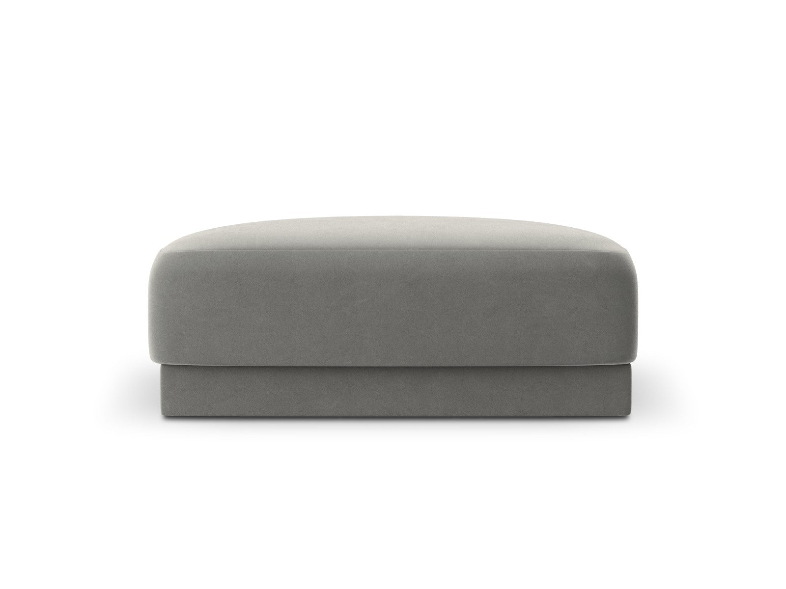 Micadoni Poef Miley flueel, lichtgrijs - 90x90x40cm