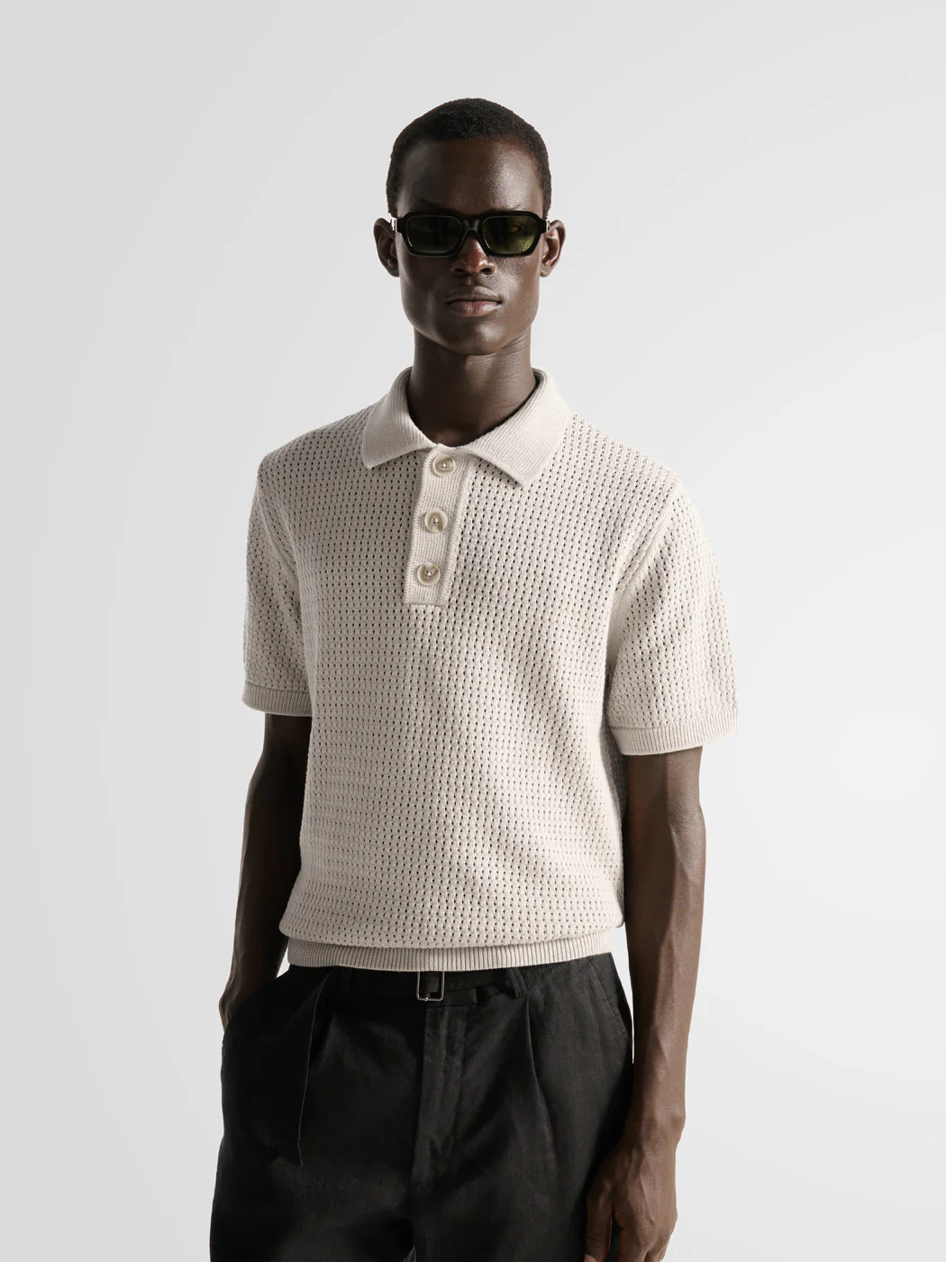 Polo en maille ajourée - L'atelier